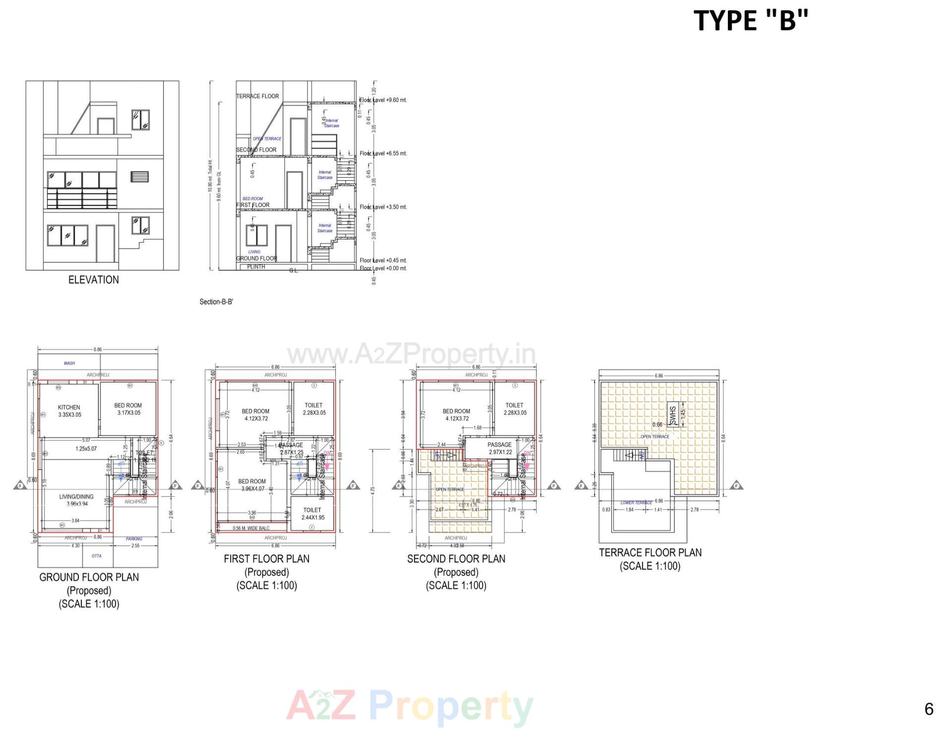 Layout of real estate project 7x Sparsh Villa located at Zadeshwar, Bharuch, Gujarat