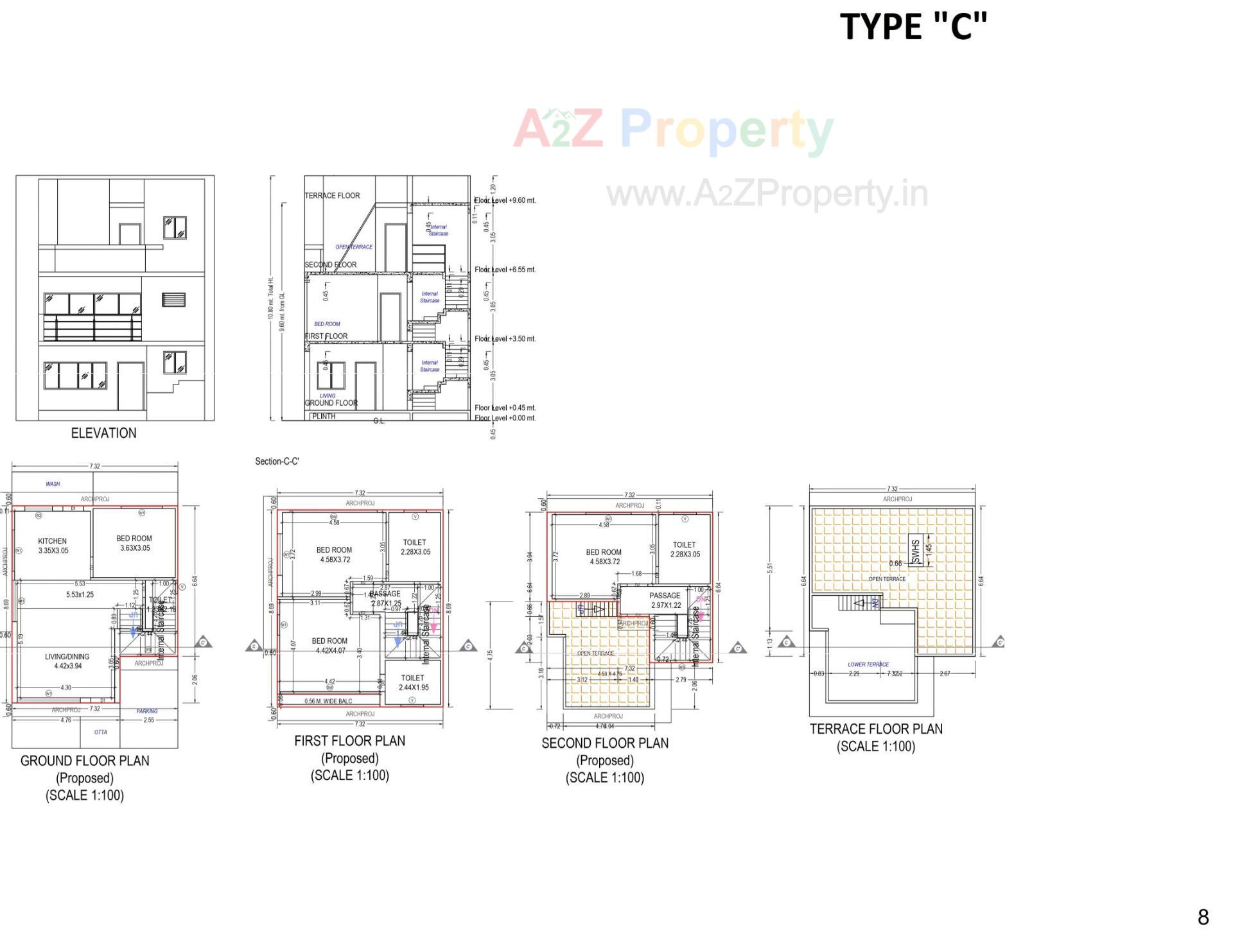 Layout of real estate project 7x Sparsh Villa located at Zadeshwar, Bharuch, Gujarat