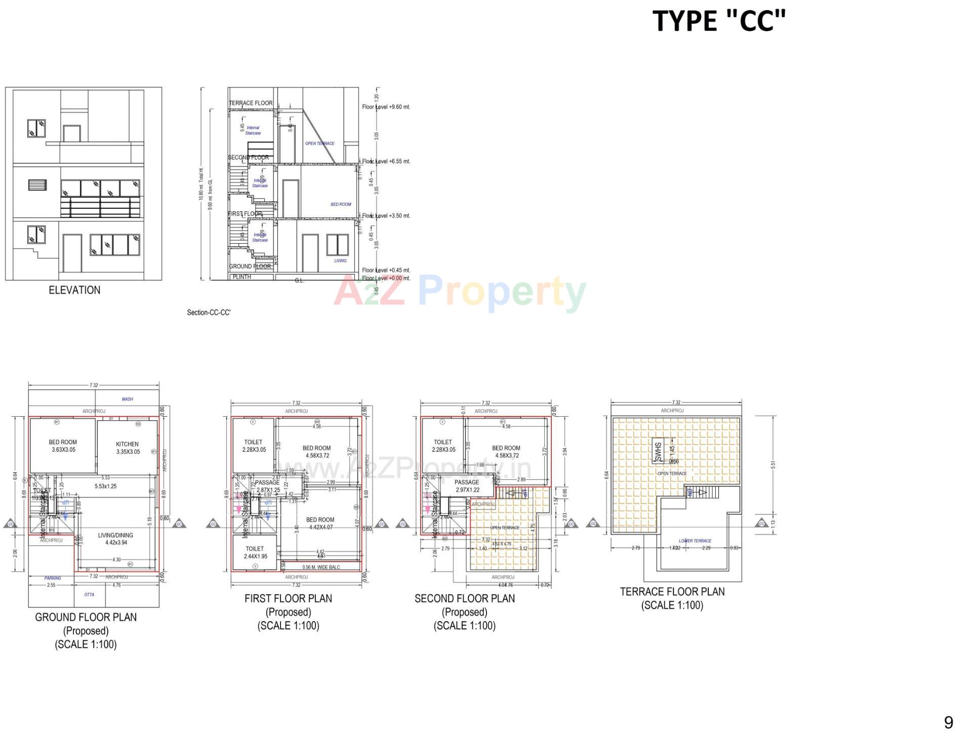Layout of real estate project 7x Sparsh Villa located at Zadeshwar, Bharuch, Gujarat