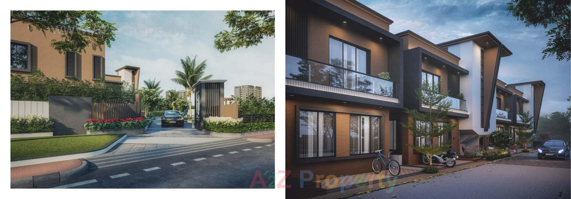 3D Elevation of real estate project 9 Villas located at Tavara, Bharuch, Gujarat