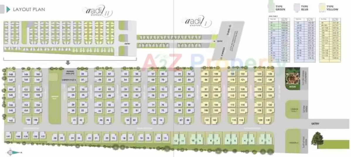 Layout of real estate project Aadil Avenue located at Kukarvada, Bharuch, Gujarat