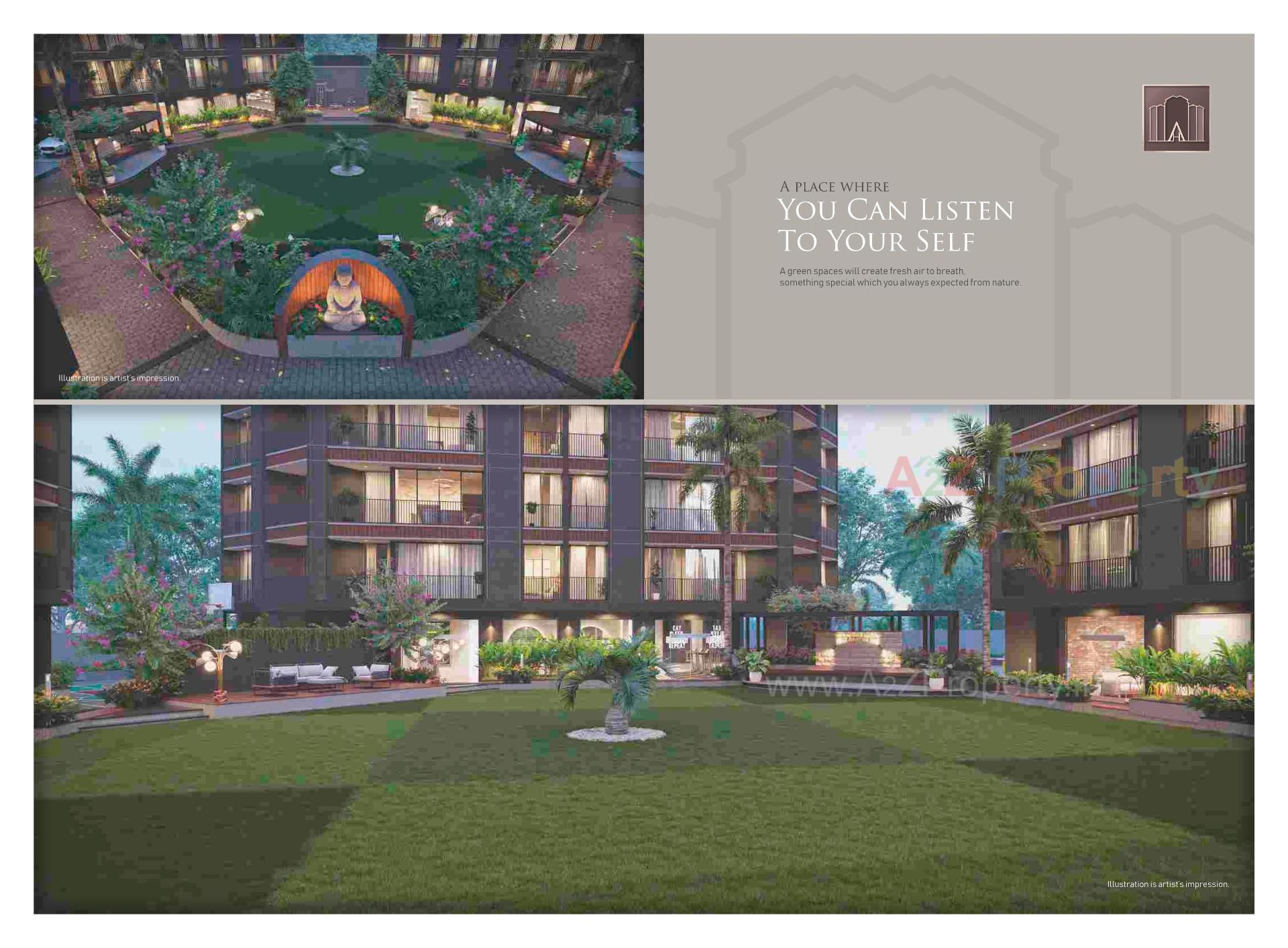 3D Elevation of real estate project Aarohi Heights located at Tavara, Bharuch, Gujarat