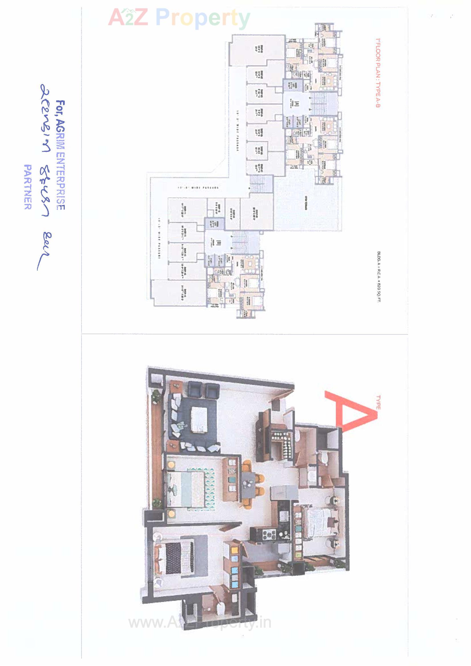 Layout of real estate project Agrim Heights located at Tavra, Bharuch, Gujarat