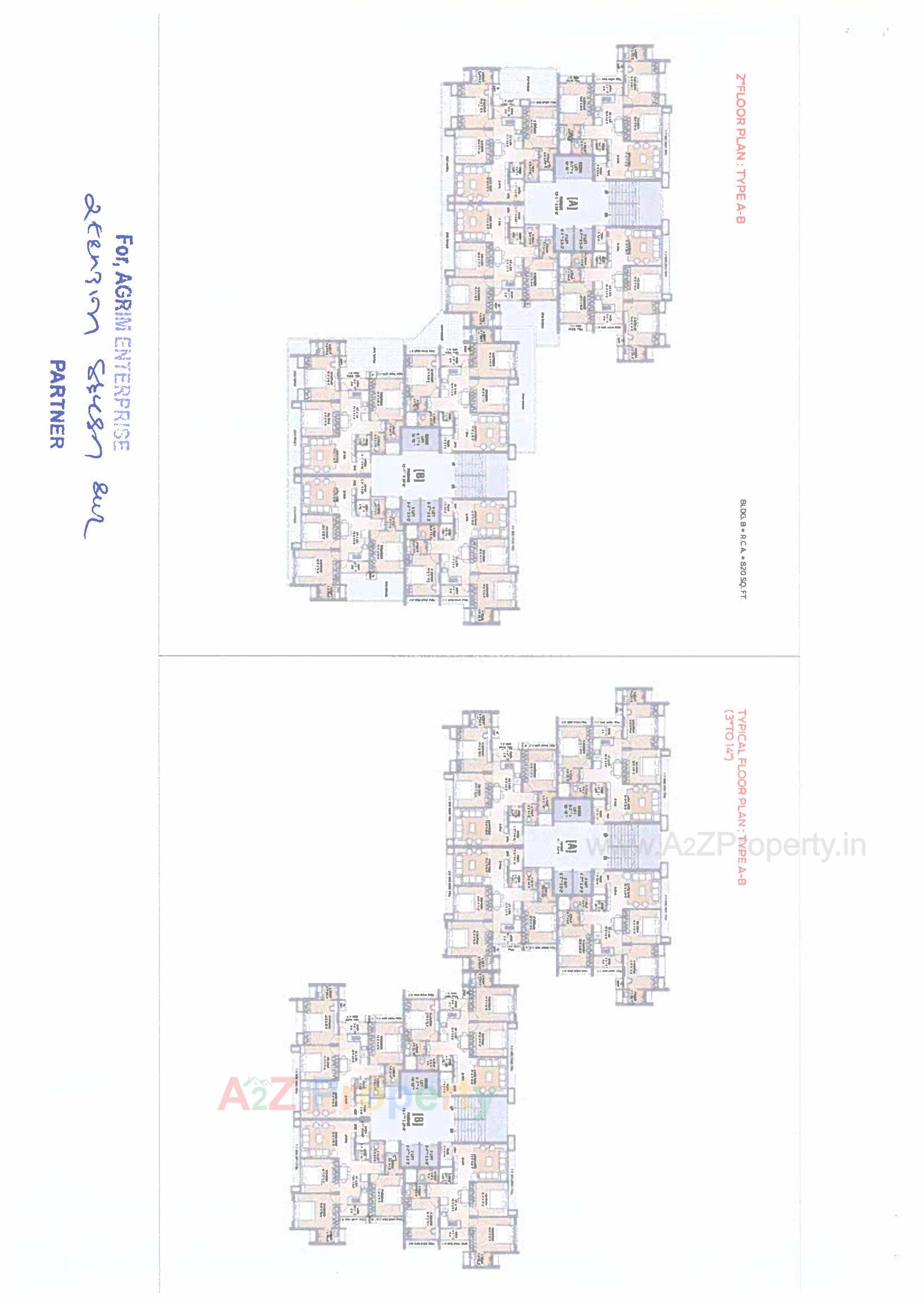 Layout of real estate project Agrim Heights located at Tavra, Bharuch, Gujarat