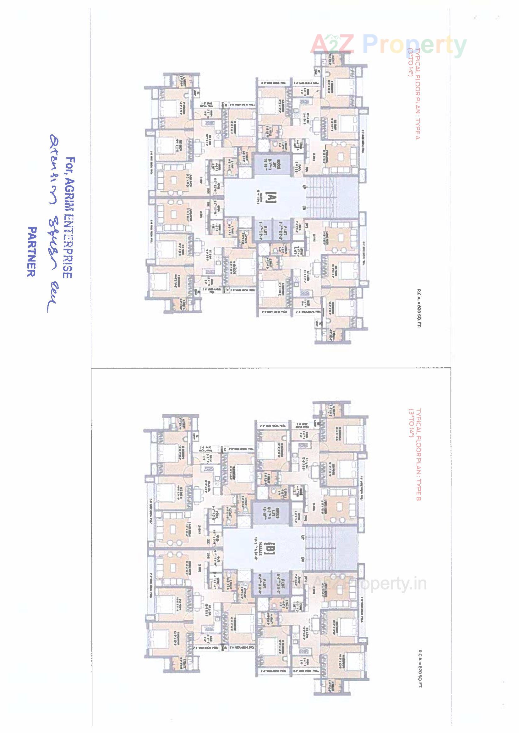 Layout of real estate project Agrim Heights located at Tavra, Bharuch, Gujarat