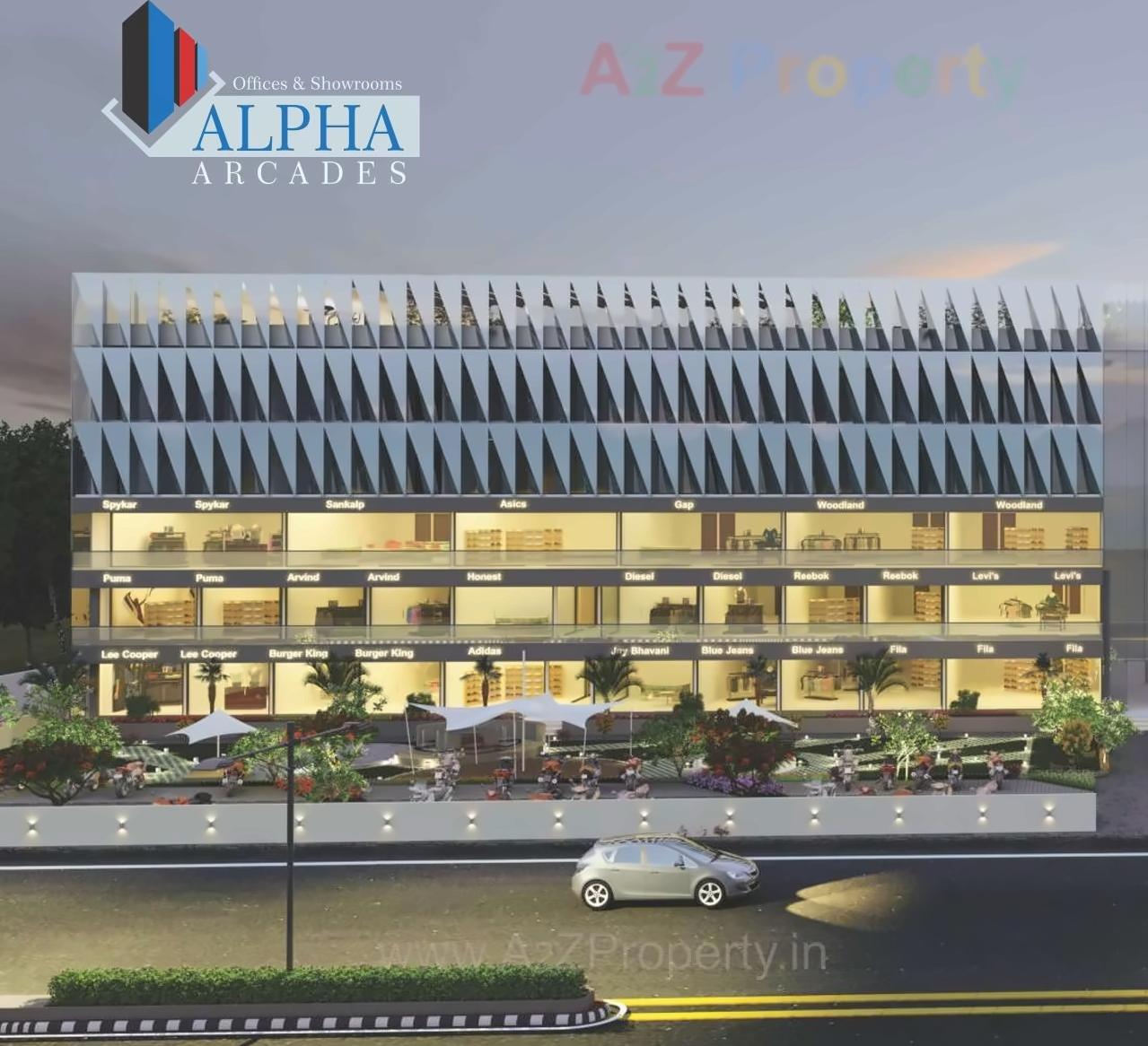 3D Elevation of real estate project Alpha Arcades located at Bholav, Bharuch, Gujarat