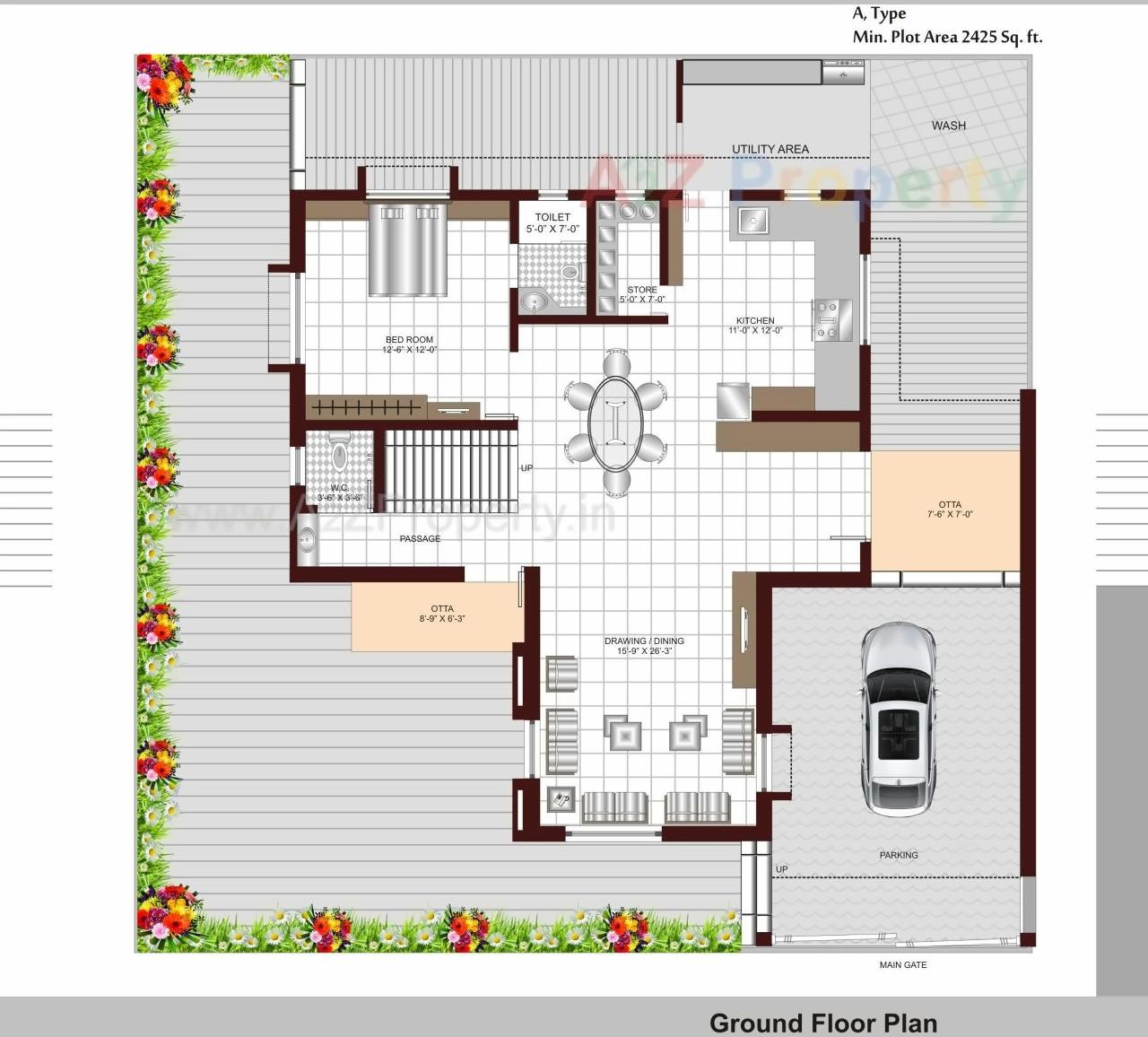 Layout of real estate project Ambey Valley Township located at Kosamdi, Bharuch, Gujarat