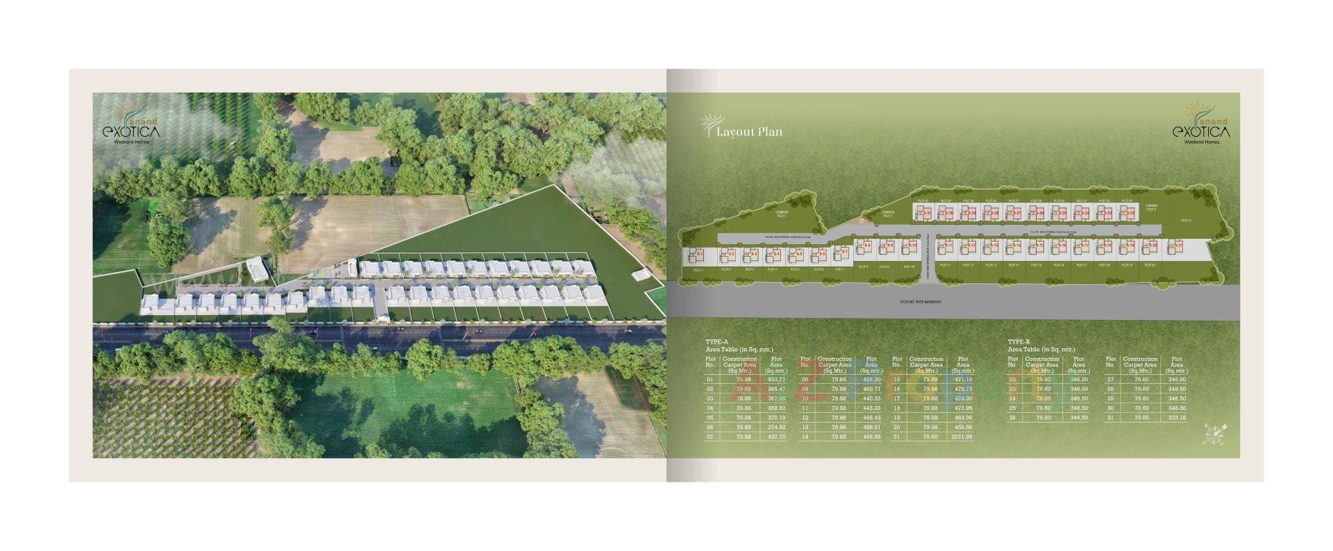 Layout of real estate project Anand Exotica located at Haldarva, Bharuch, Gujarat