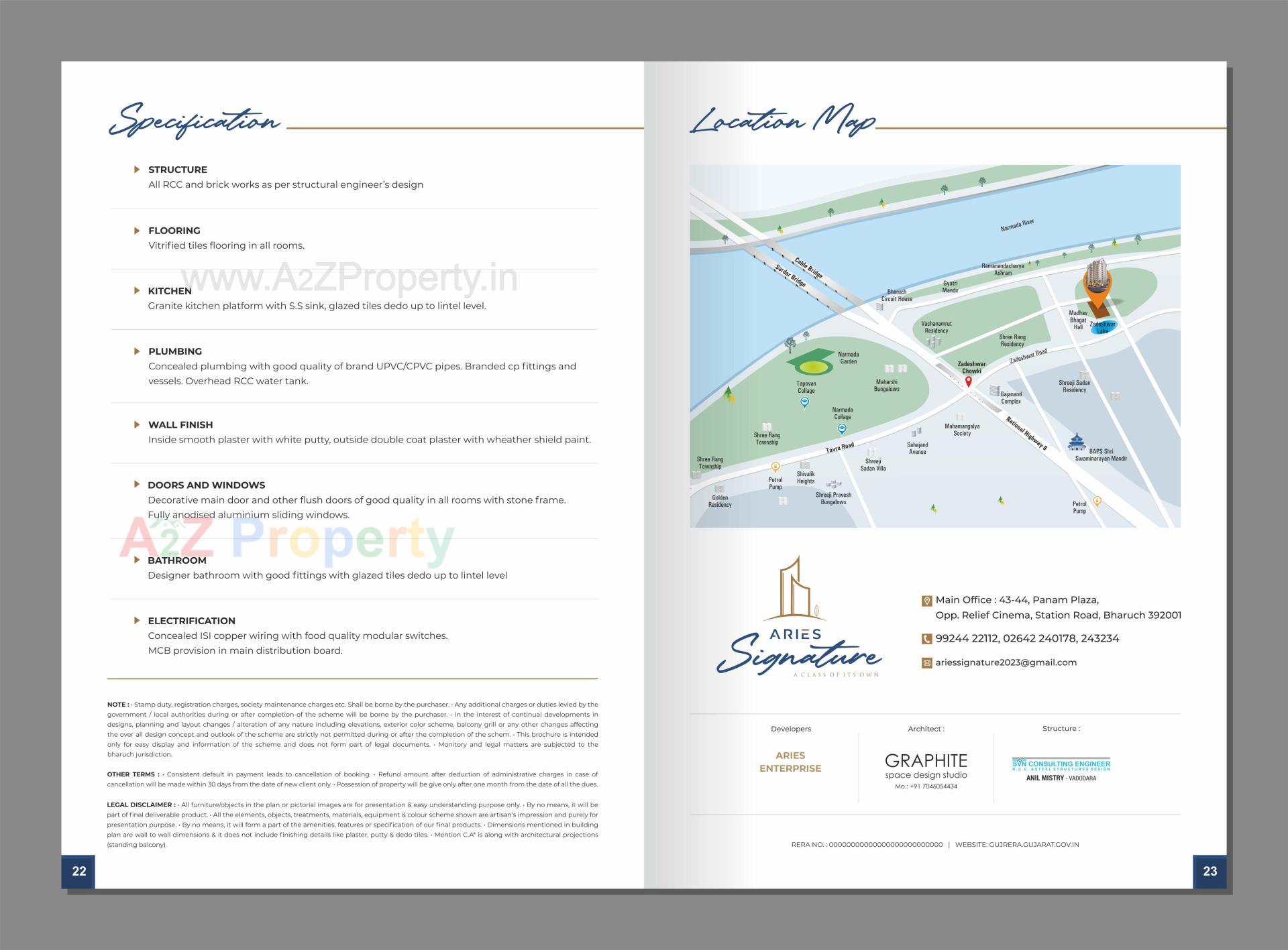  of real estate project Aries Signature located at Zadeshwar, Bharuch, Gujarat