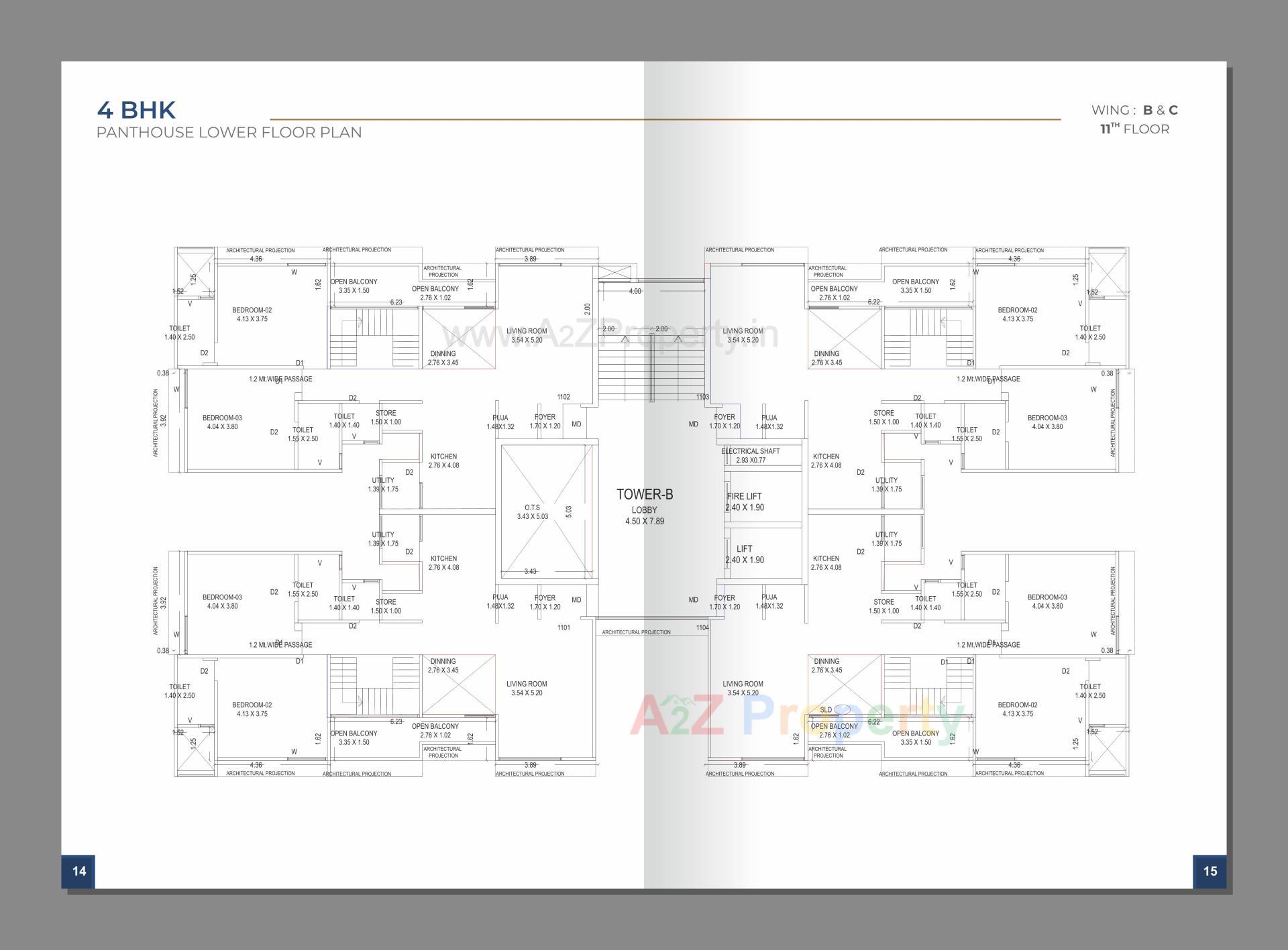 Layout of real estate project Aries Signature located at Zadeshwar, Bharuch, Gujarat