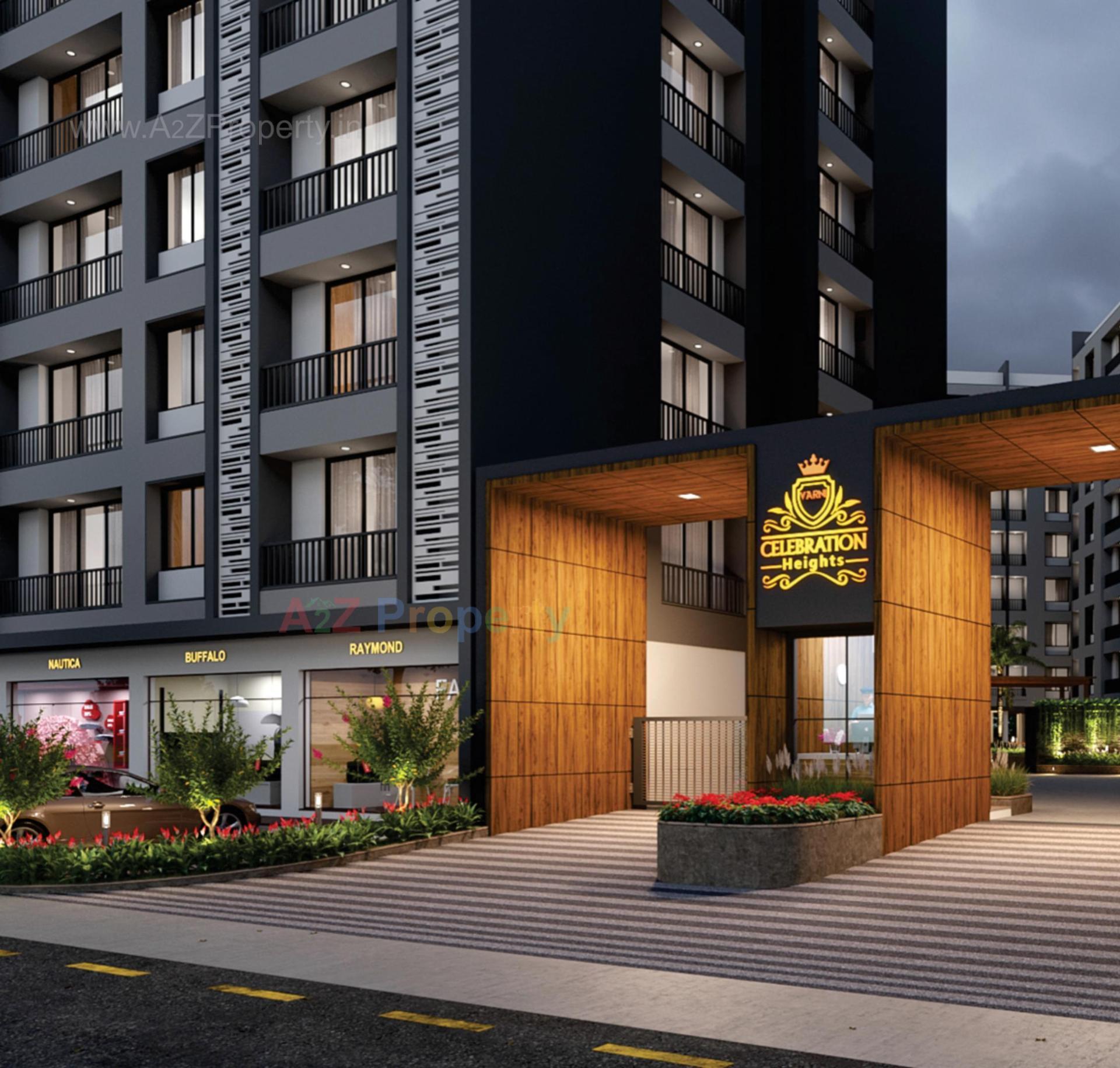 3D Elevation of real estate project Celebration Heights located at Kosamdi, Bharuch, Gujarat