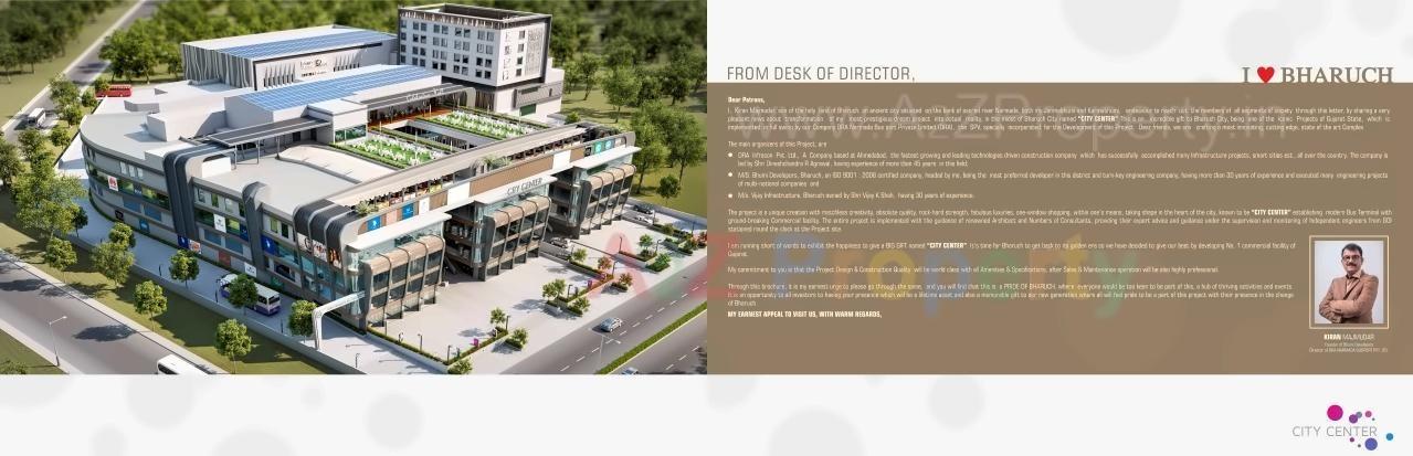 3D Elevation of real estate project City Center located at Kasakpatti, Bharuch, Gujarat