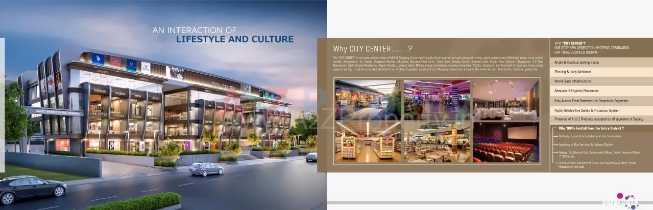 3D Elevation of real estate project City Center located at Kasakpatti, Bharuch, Gujarat