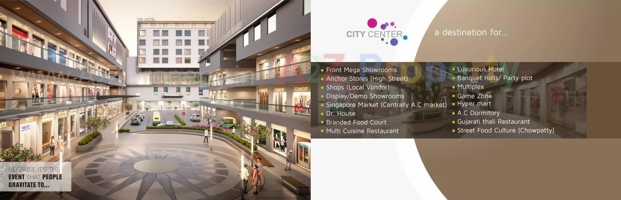 3D Elevation of real estate project City Center located at Kasakpatti, Bharuch, Gujarat