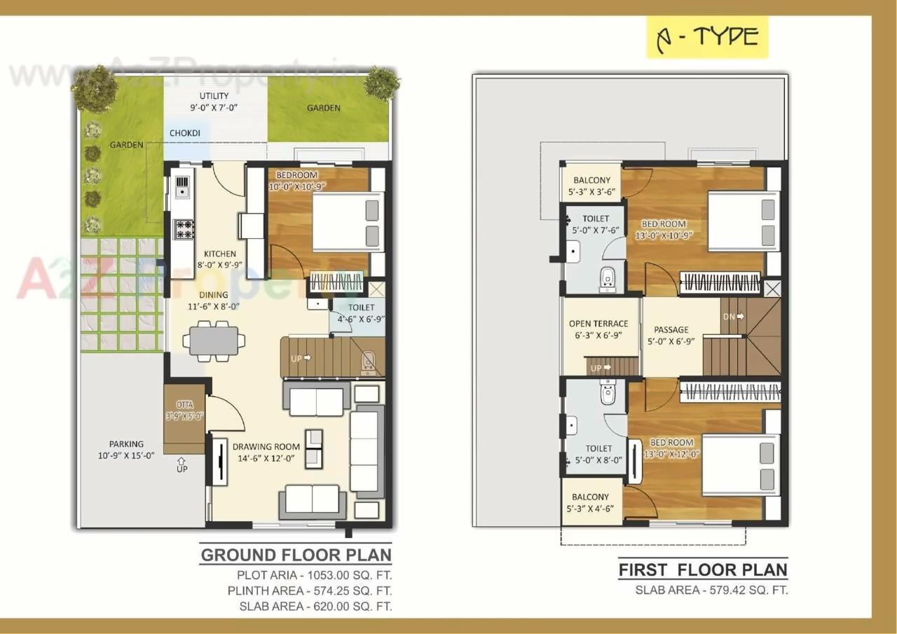 Layout of real estate project Ekdant Bungalows located at Vadadala, Bharuch, Gujarat