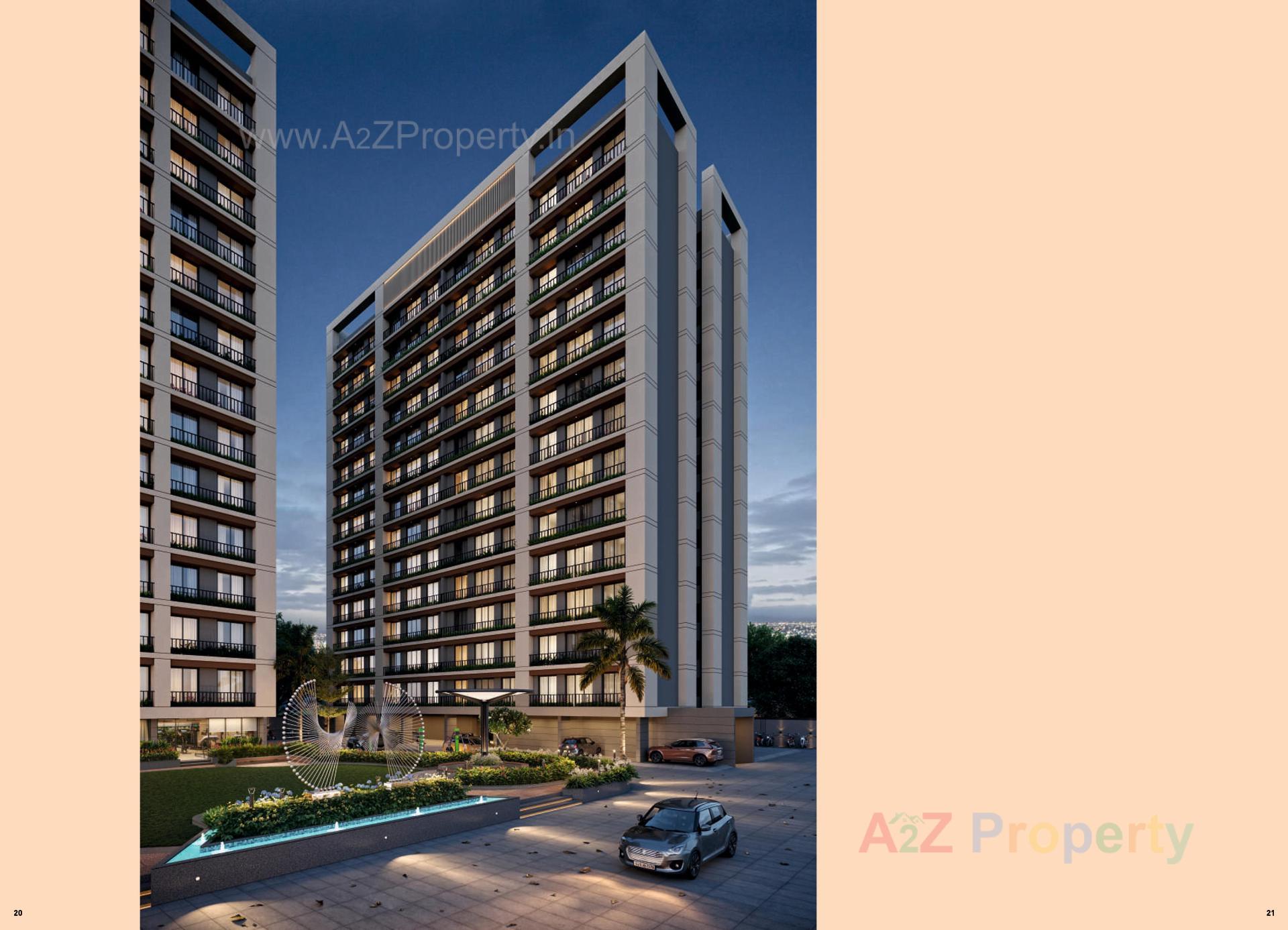 3D Elevation of real estate project Golden Luxuria located at Tavra, Bharuch, Gujarat