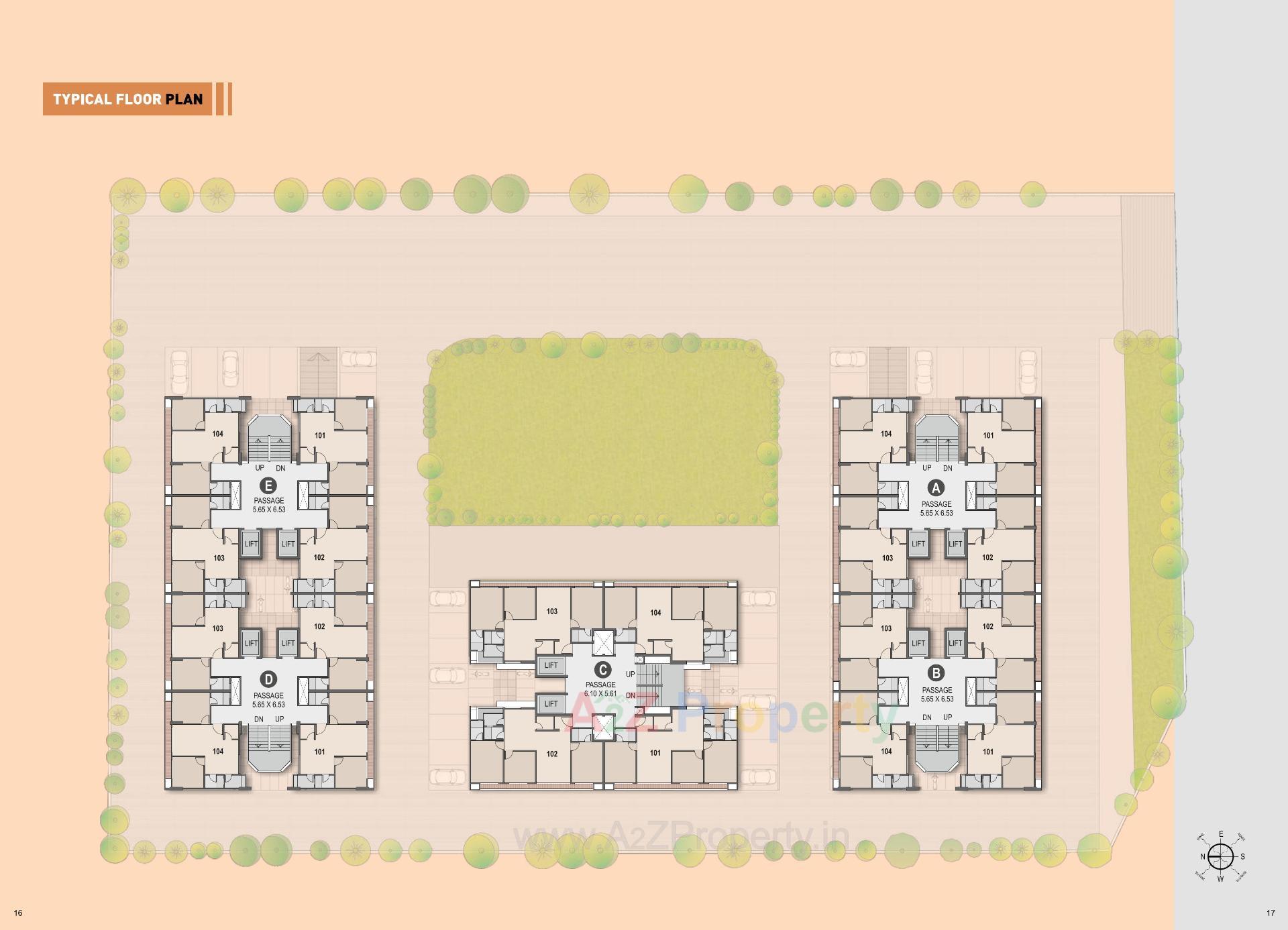 Layout of real estate project Golden Luxuria located at Tavra, Bharuch, Gujarat