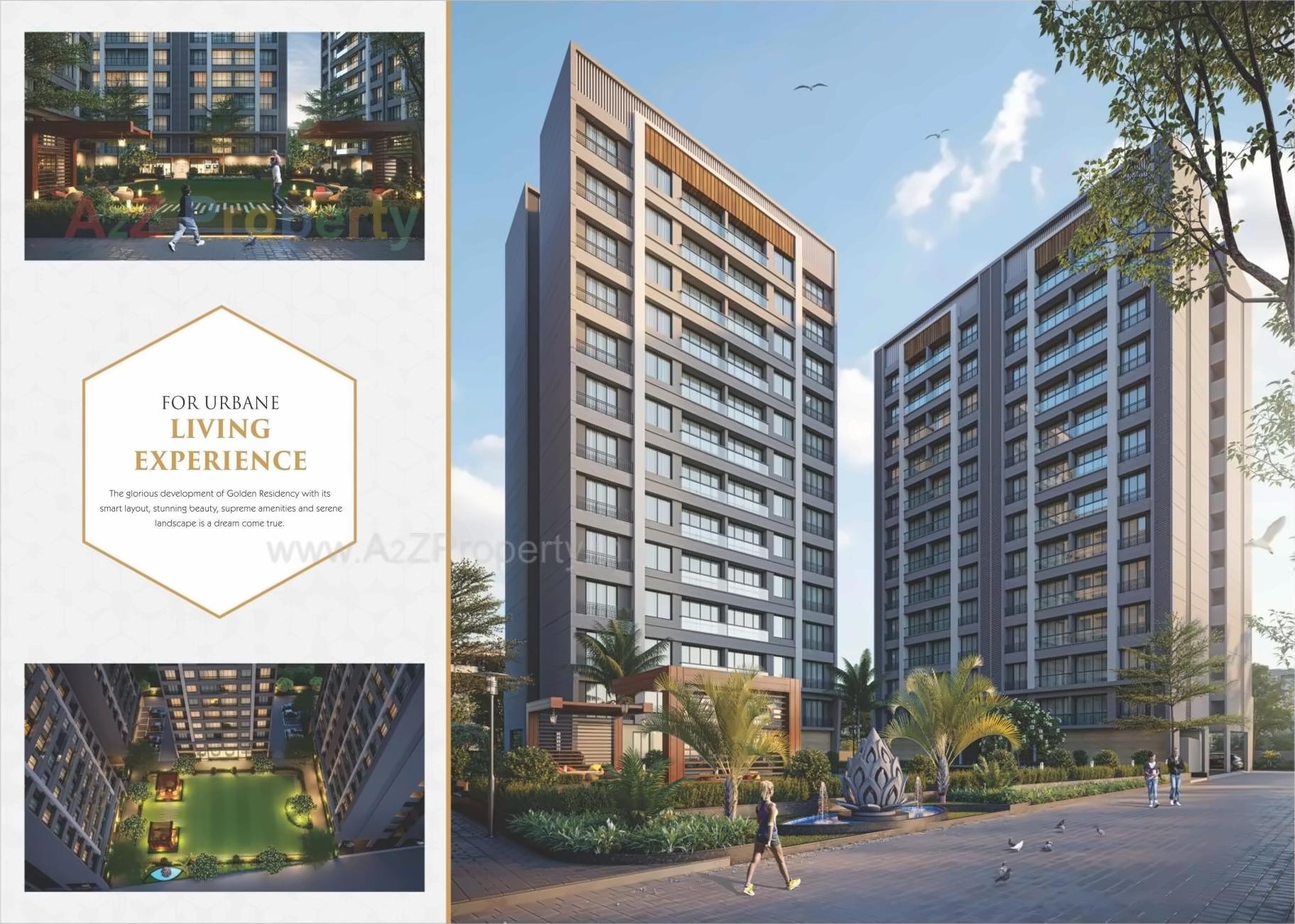 3D Elevation of real estate project Golden Residency located at Bharuch, Bharuch, Gujarat