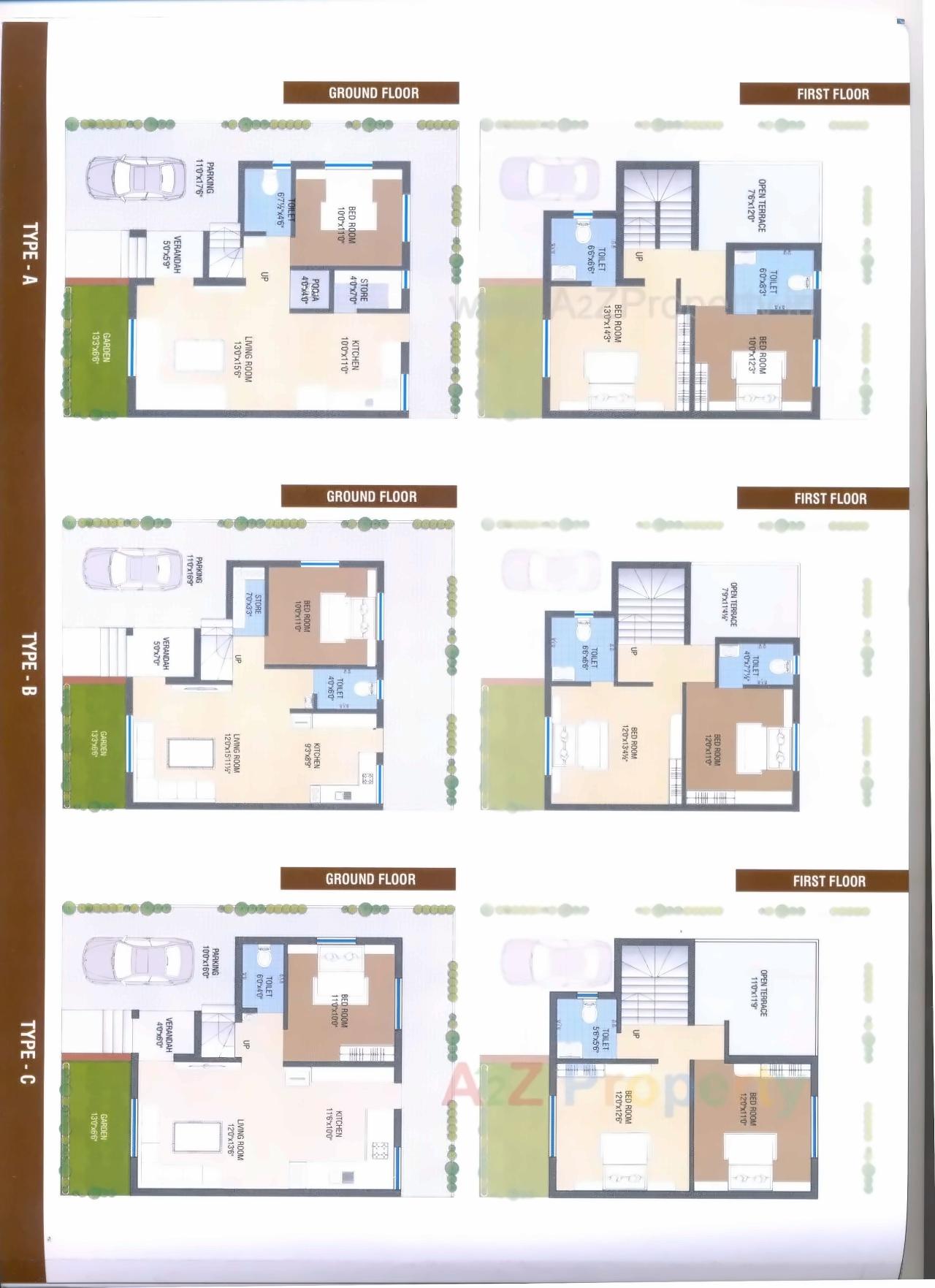 Layout of real estate project Harsh Residency located at Nandelav, Bharuch, Gujarat