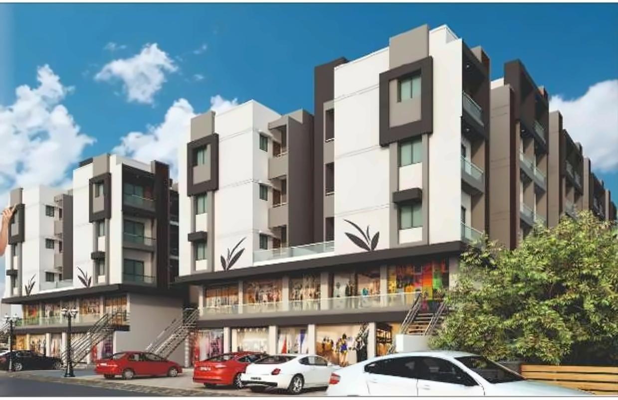 3D Elevation of real estate project Maa Residency located at Rahadpor, Bharuch, Gujarat