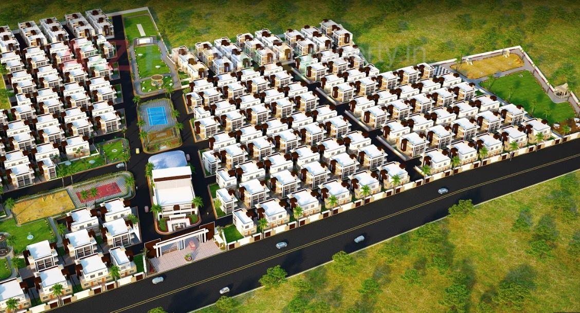 3D Elevation of real estate project Maharshi Villa located at Haldarwa, Bharuch, Gujarat