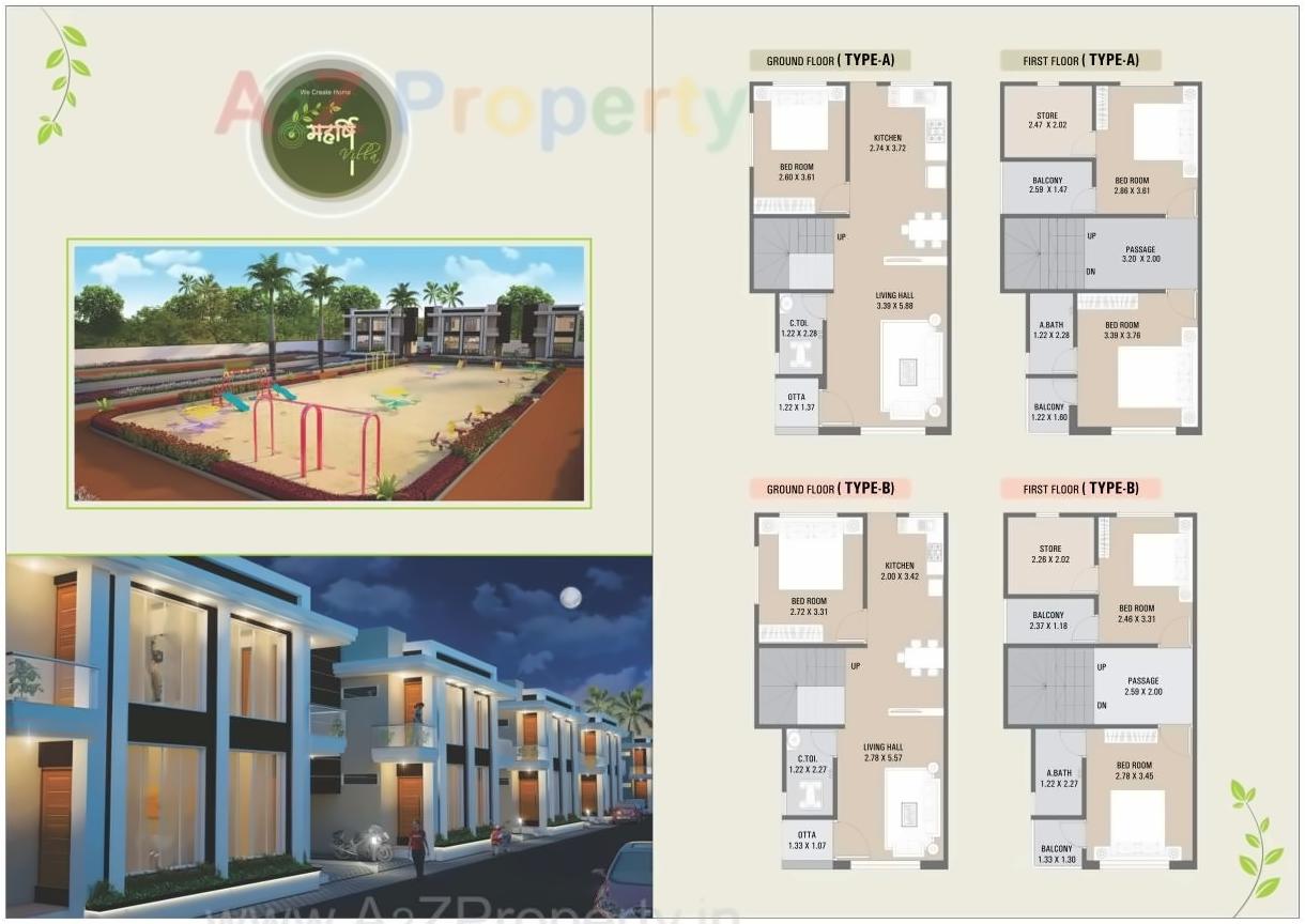 Layout of real estate project Maharshi Villa located at Haldarwa, Bharuch, Gujarat