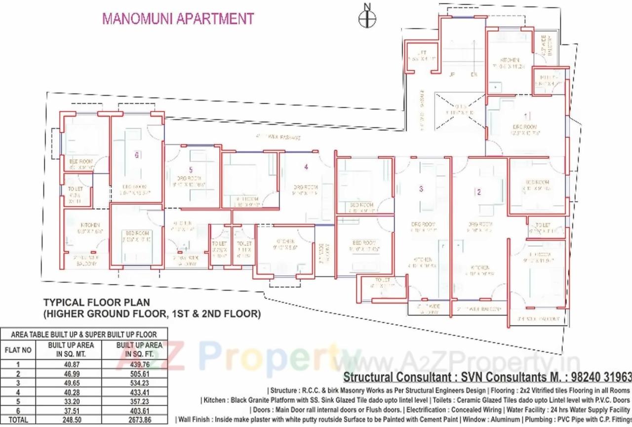 of real estate project Manomani Appartment located at Bharuch, Bharuch, Gujarat
