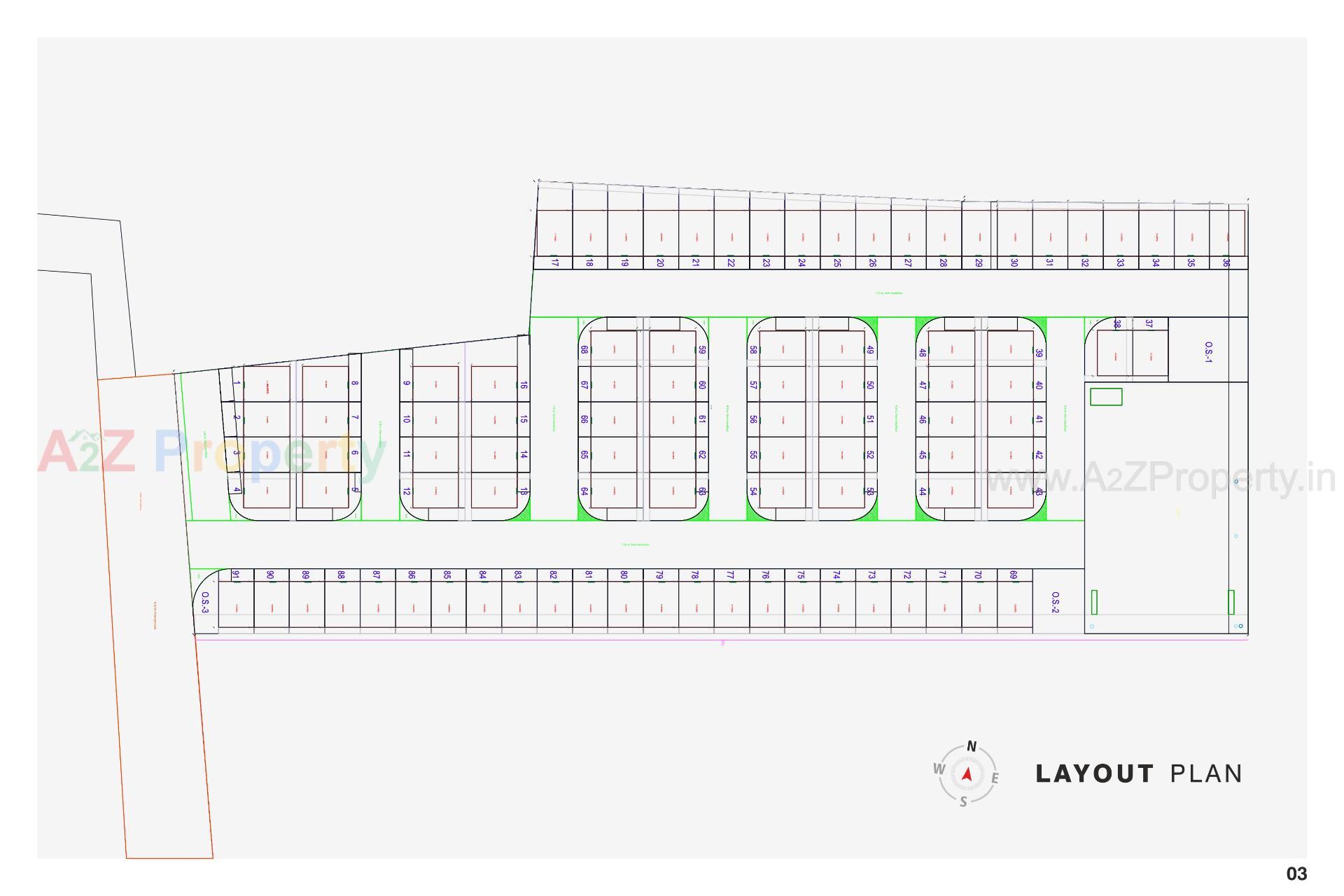 Layout of real estate project Merushikhar Icon located at Chavaj, Bharuch, Gujarat