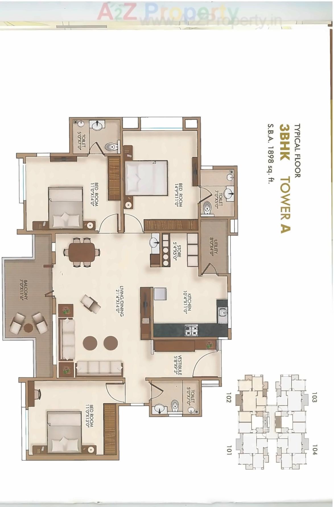 Layout of real estate project Narayan Laxuria located at Umraj, Bharuch, Gujarat