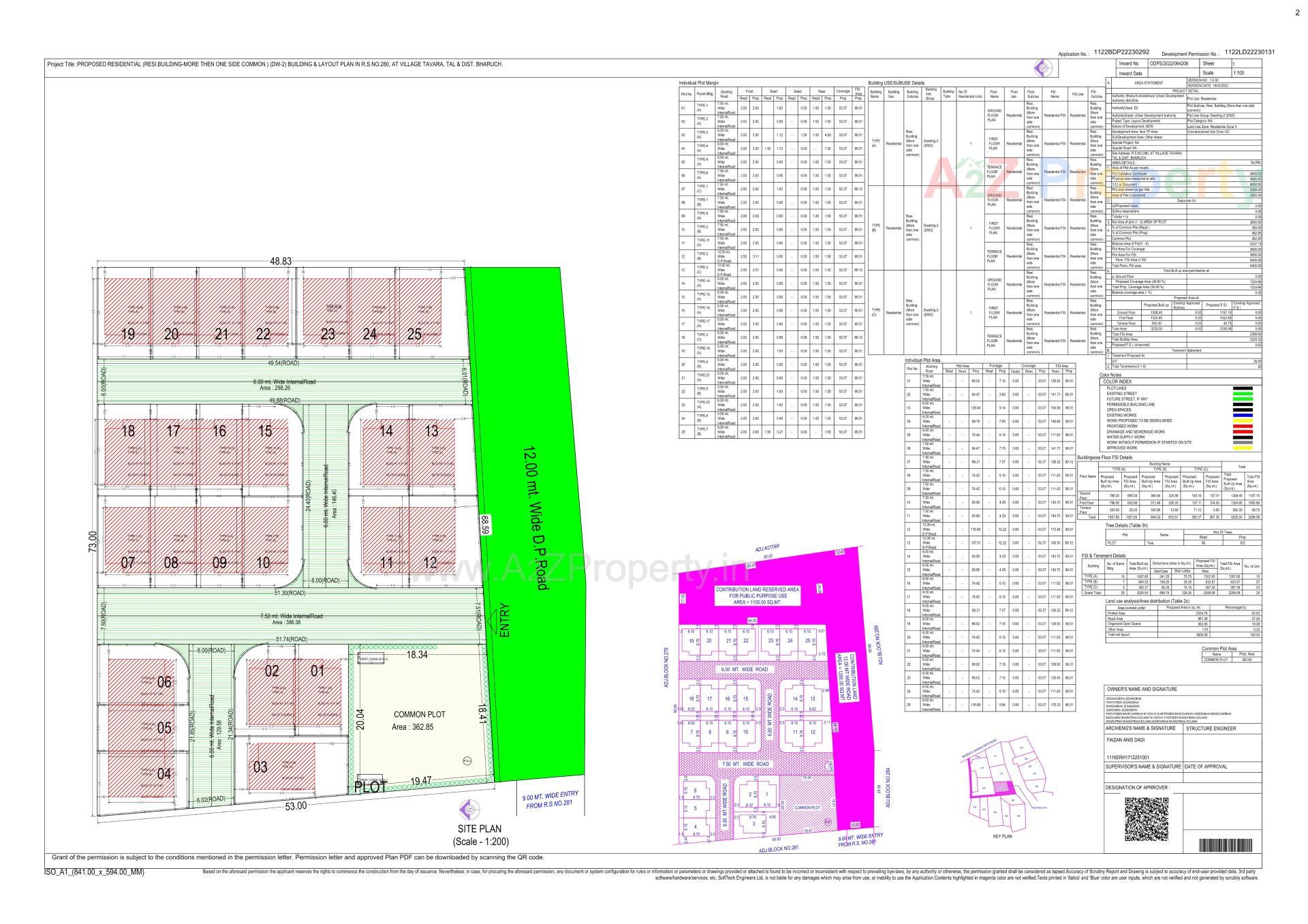 Layout of real estate project Nemi Luxuria located at Tavara, Bharuch, Gujarat
