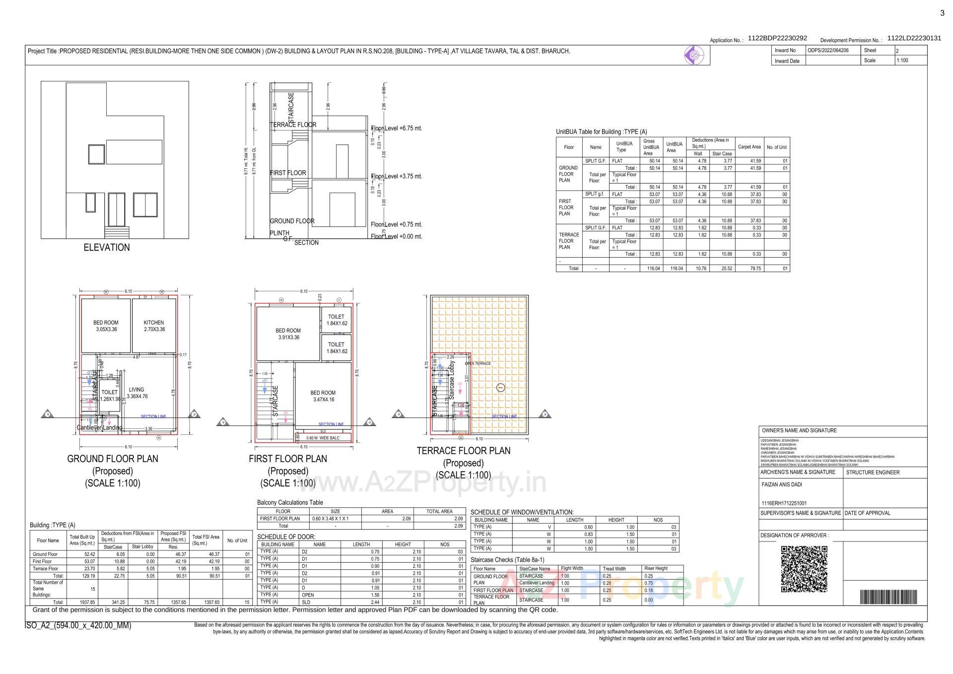 Layout of real estate project Nemi Luxuria located at Tavara, Bharuch, Gujarat