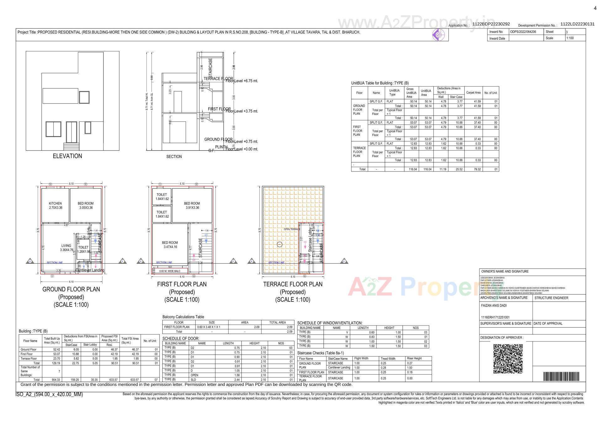 Layout of real estate project Nemi Luxuria located at Tavara, Bharuch, Gujarat