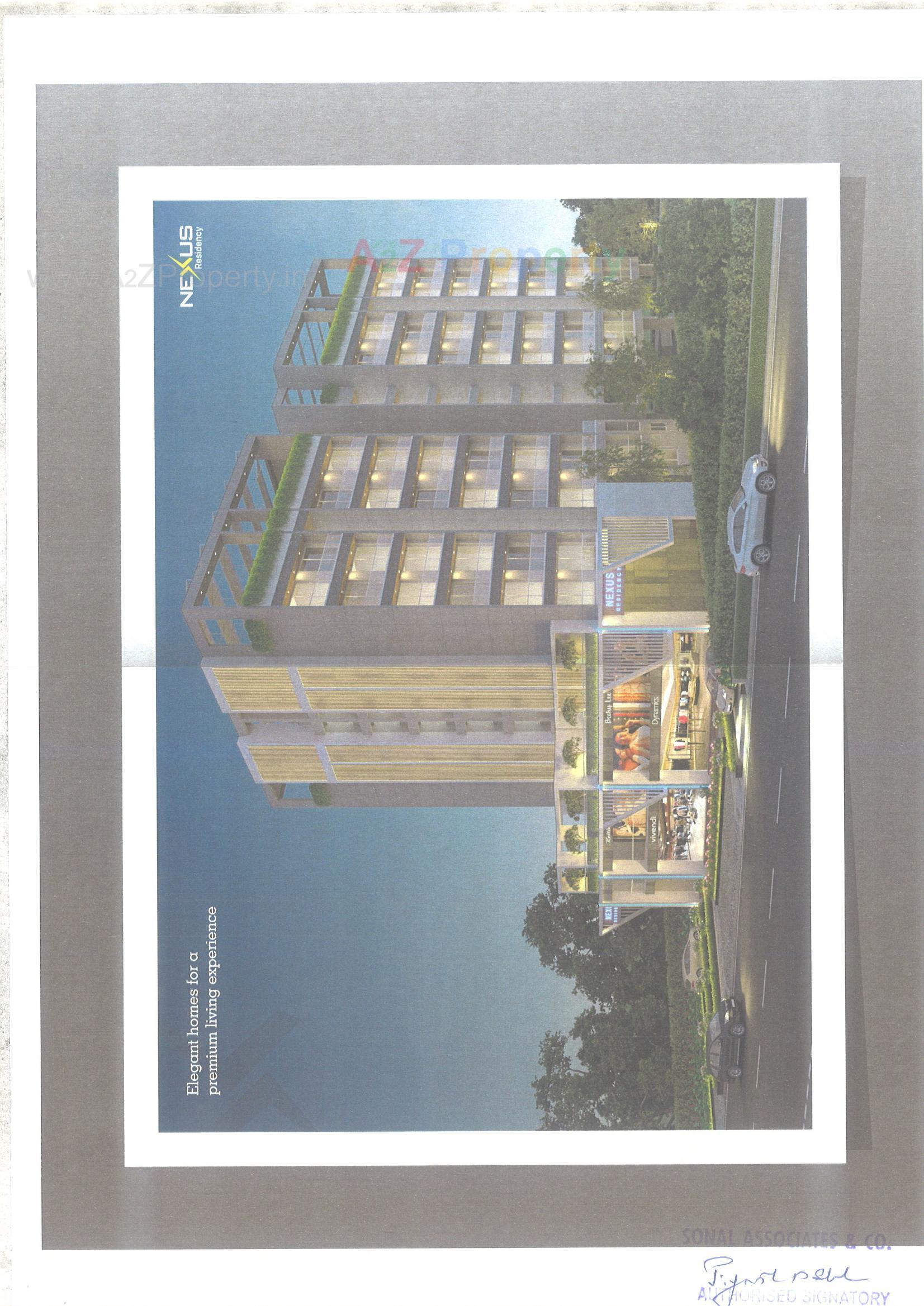 3D Elevation of real estate project Nexus Resdency located at Zadeshwar-village, Bharuch, Gujarat