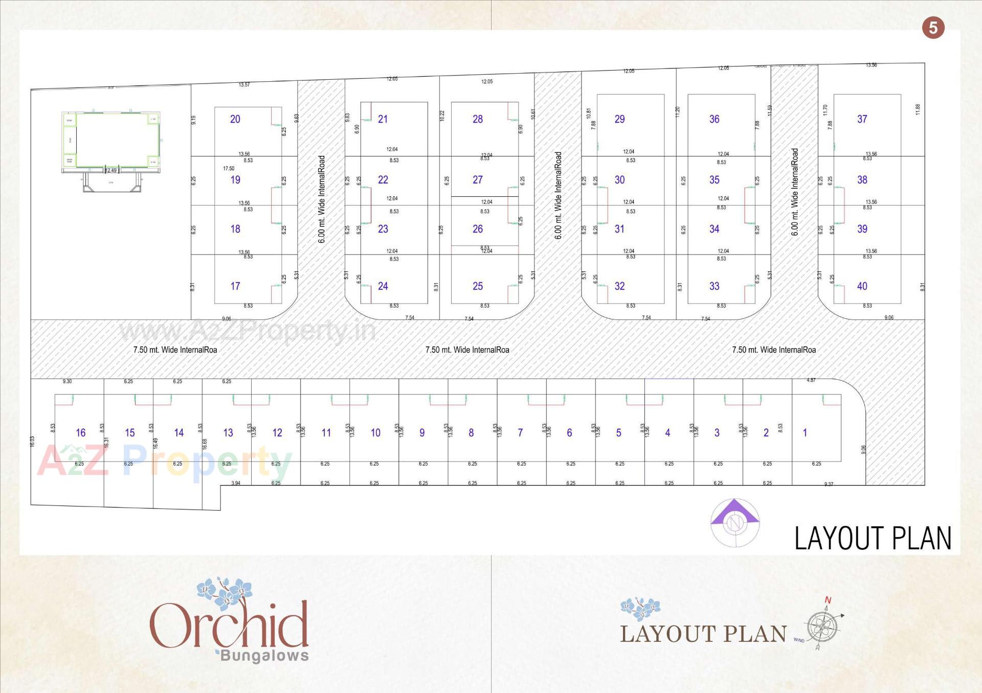 Layout of real estate project Orchid Bunglows located at Ankleshwar, Bharuch, Gujarat