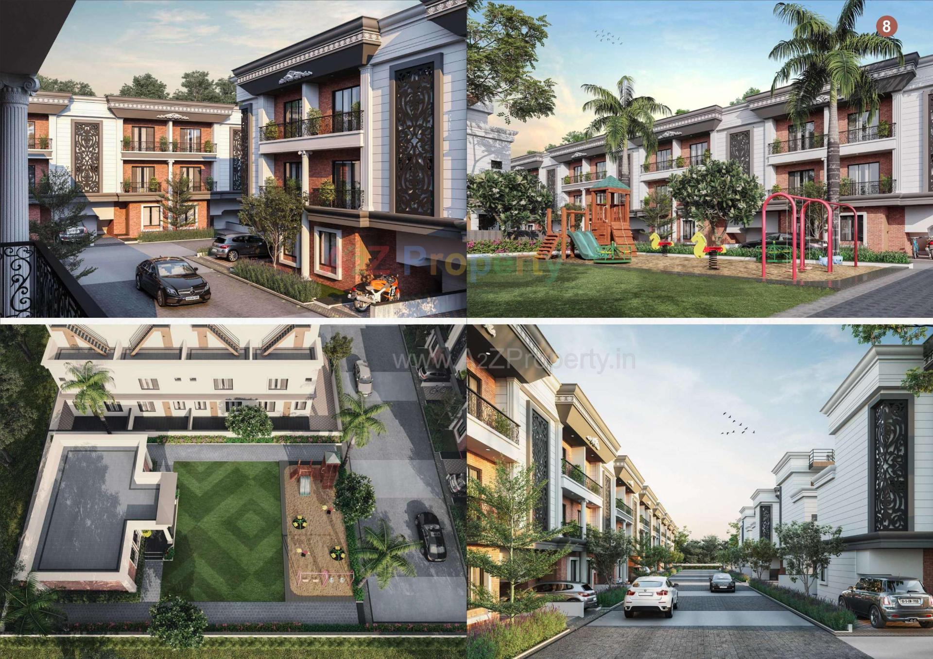 3D Elevation of real estate project Orchid Bunglows located at Ankleshwar, Bharuch, Gujarat