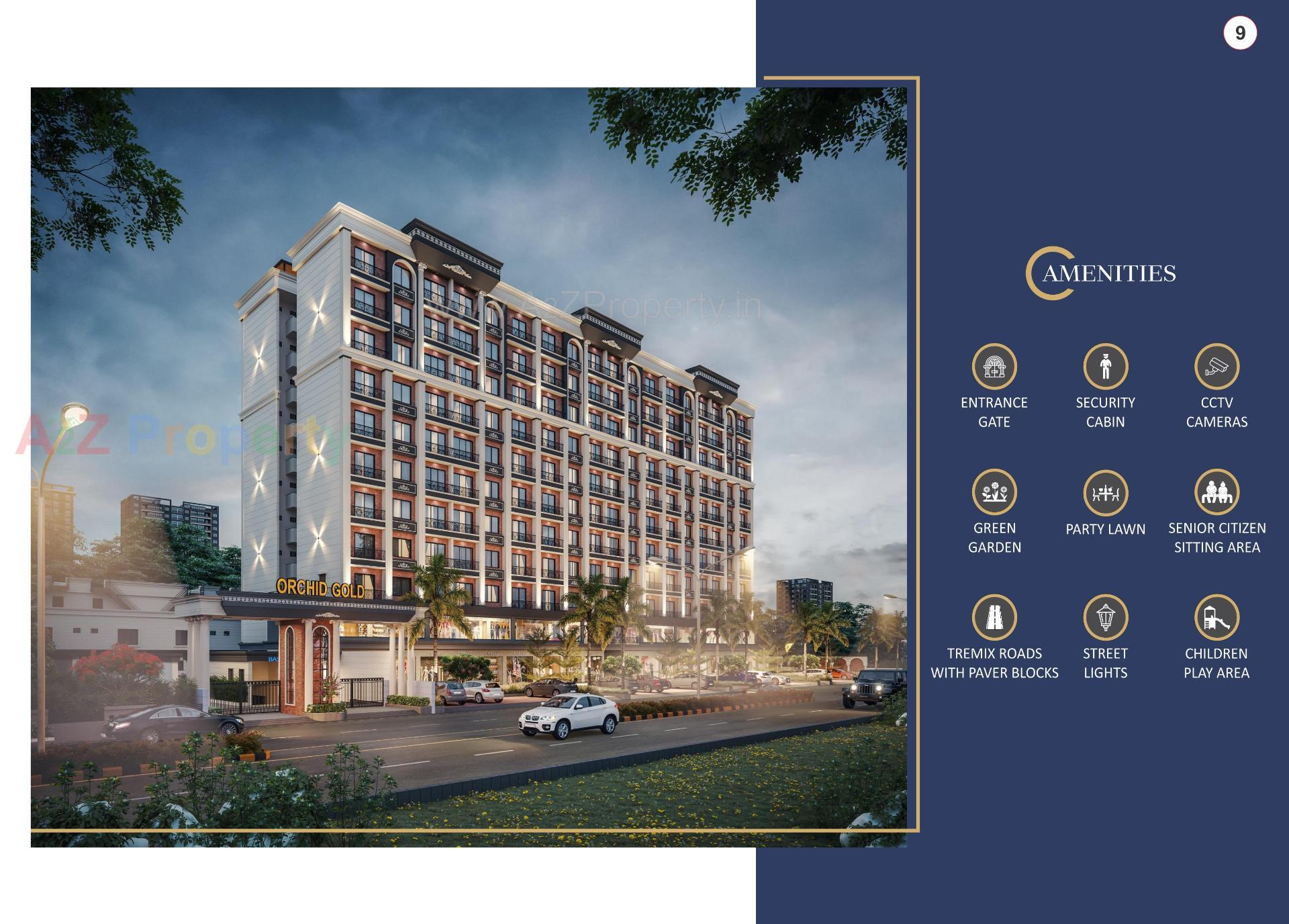 3D Elevation of real estate project Orchid Gold located at Ankleshwar, Bharuch, Gujarat