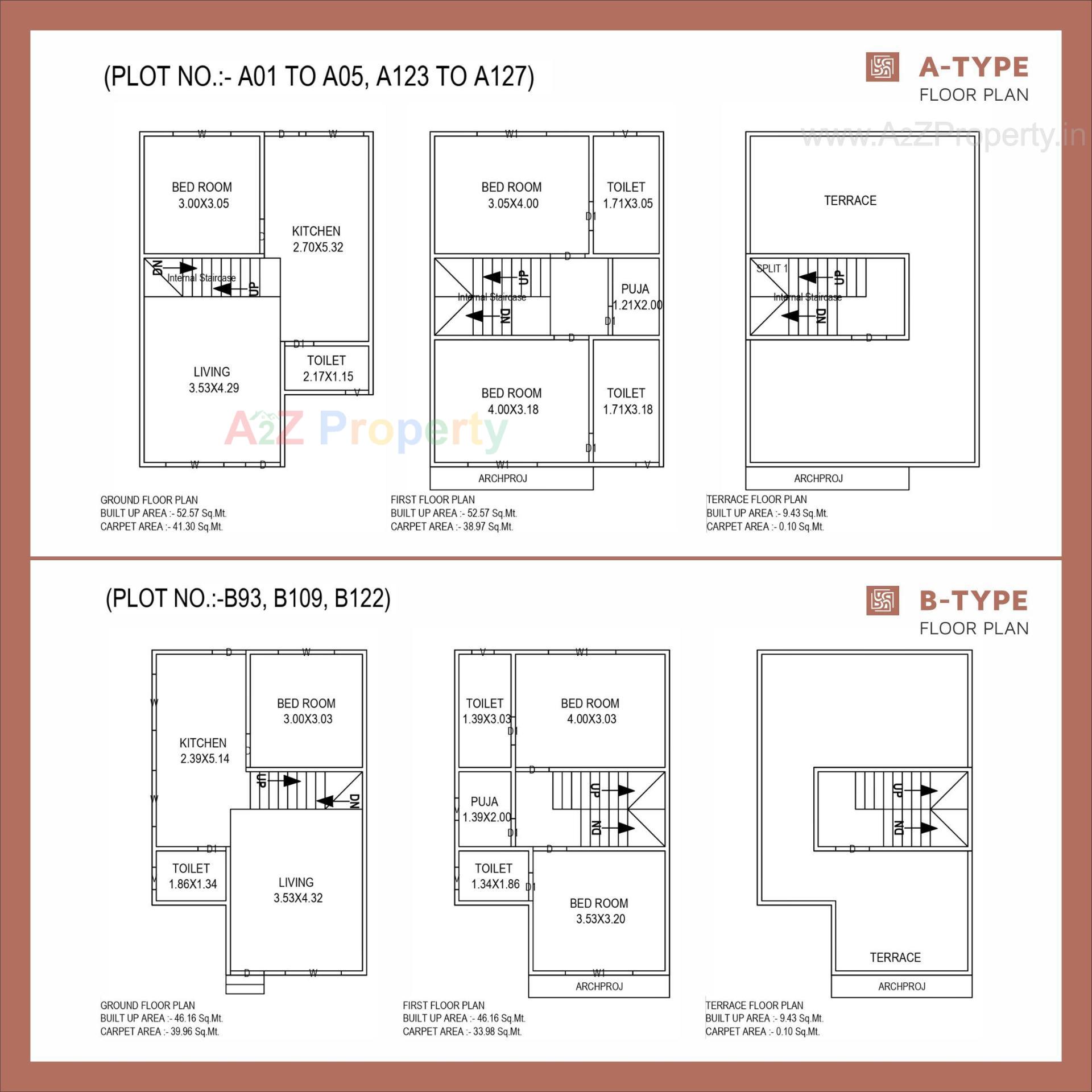 Layout of real estate project Pramukh Bungalows located at Diva, Bharuch, Gujarat