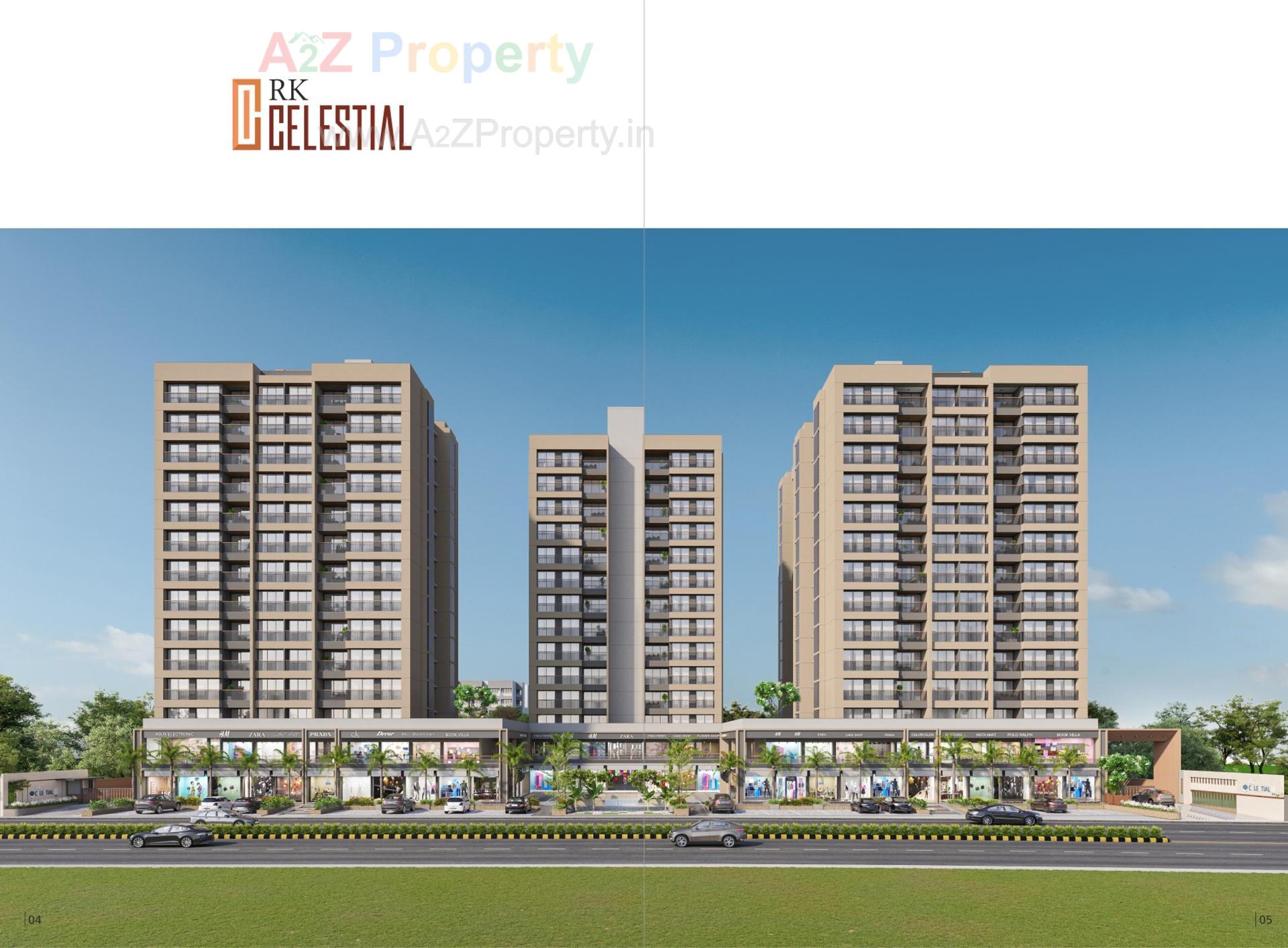 3D Elevation of real estate project R K Celestial located at Zadeshwar, Bharuch, Gujarat