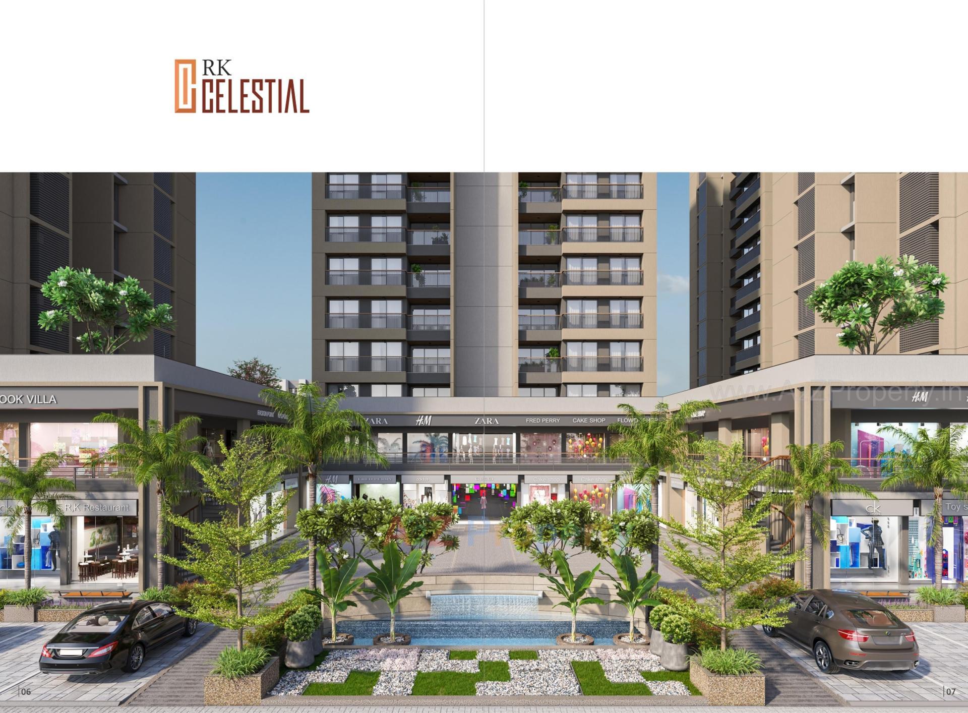 3D Elevation of real estate project R K Celestial located at Zadeshwar, Bharuch, Gujarat
