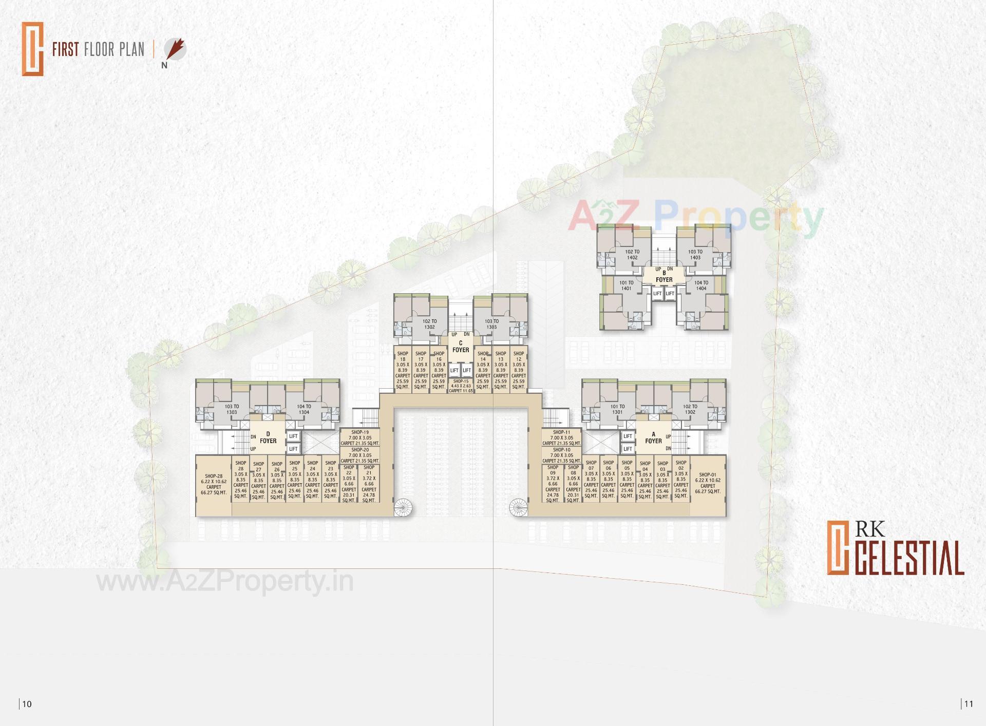 Layout of real estate project R K Celestial located at Zadeshwar, Bharuch, Gujarat