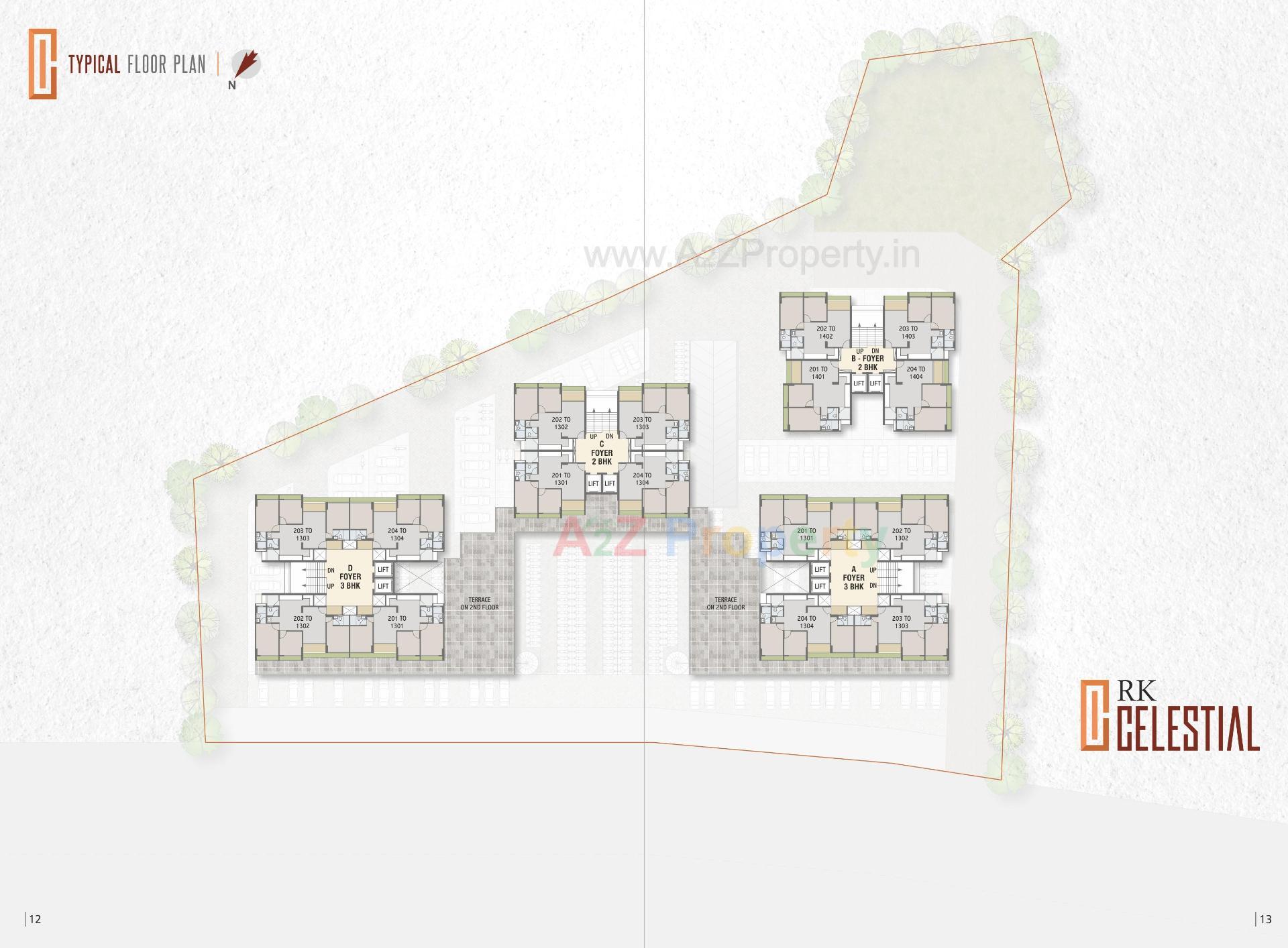 Layout of real estate project R K Celestial located at Zadeshwar, Bharuch, Gujarat