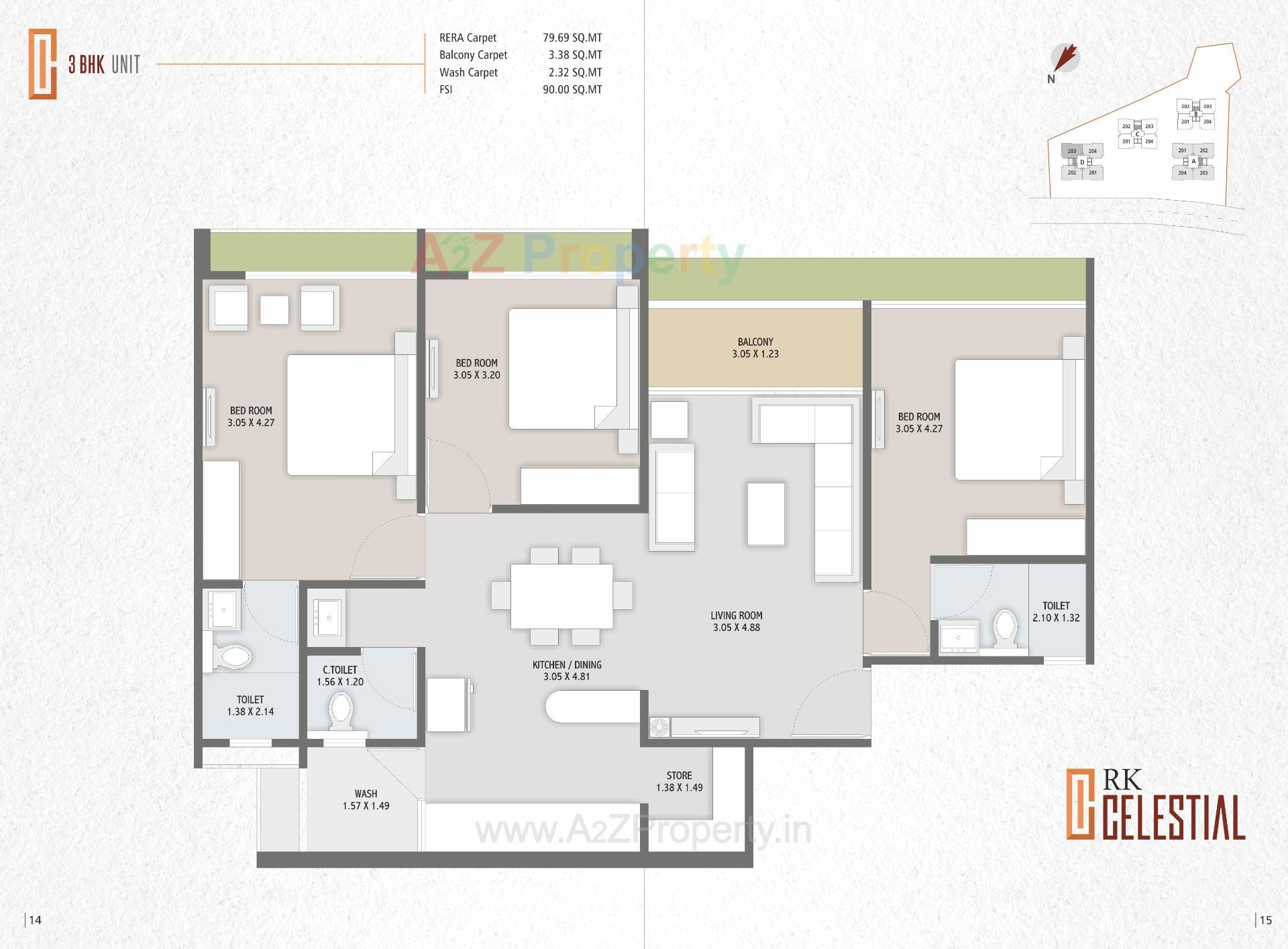 Layout of real estate project R K Celestial located at Zadeshwar, Bharuch, Gujarat