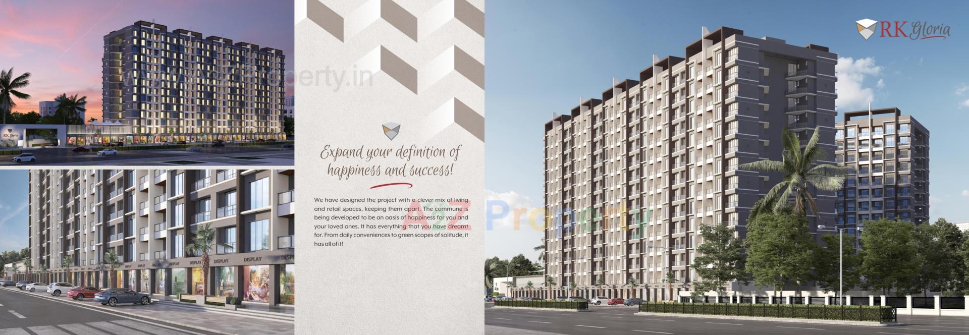 3D Elevation of real estate project R K Gloria located at Tavra, Bharuch, Gujarat