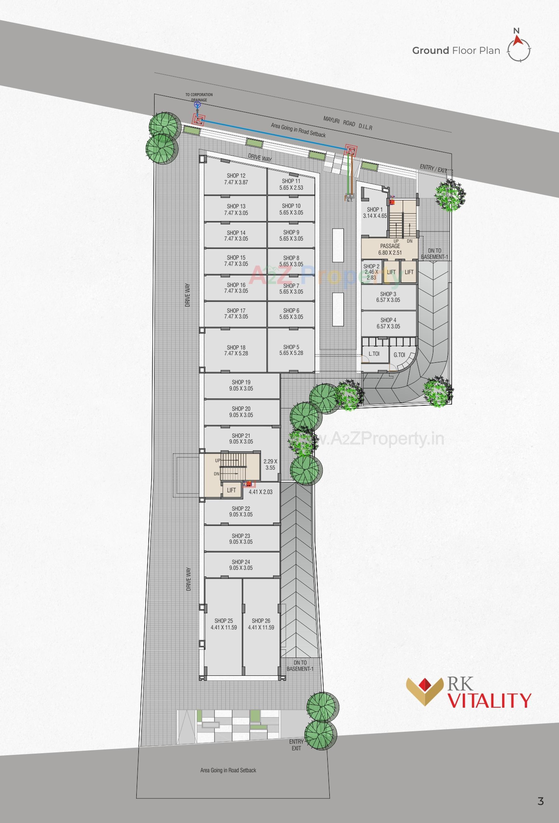 Layout of real estate project R K Vitality located at Bharuch, Bharuch, Gujarat