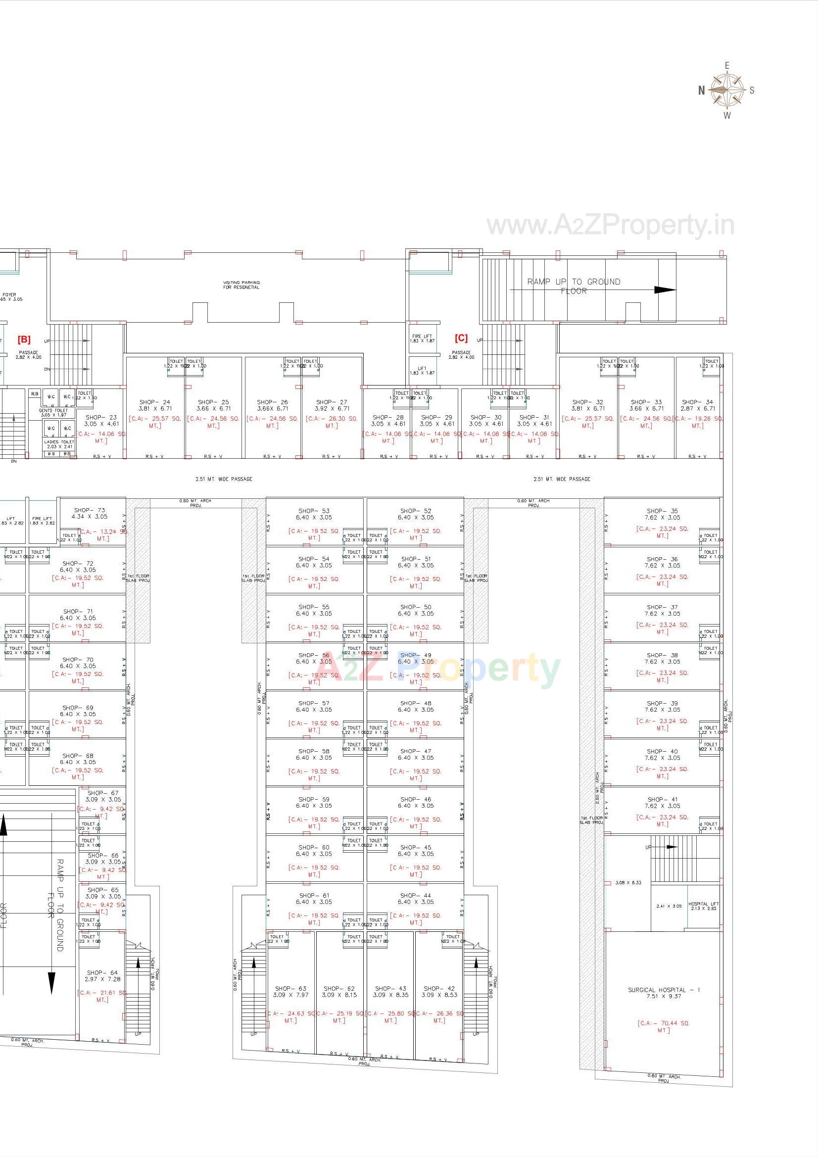 Layout of real estate project Rang Empire located at Chavaj, Bharuch, Gujarat