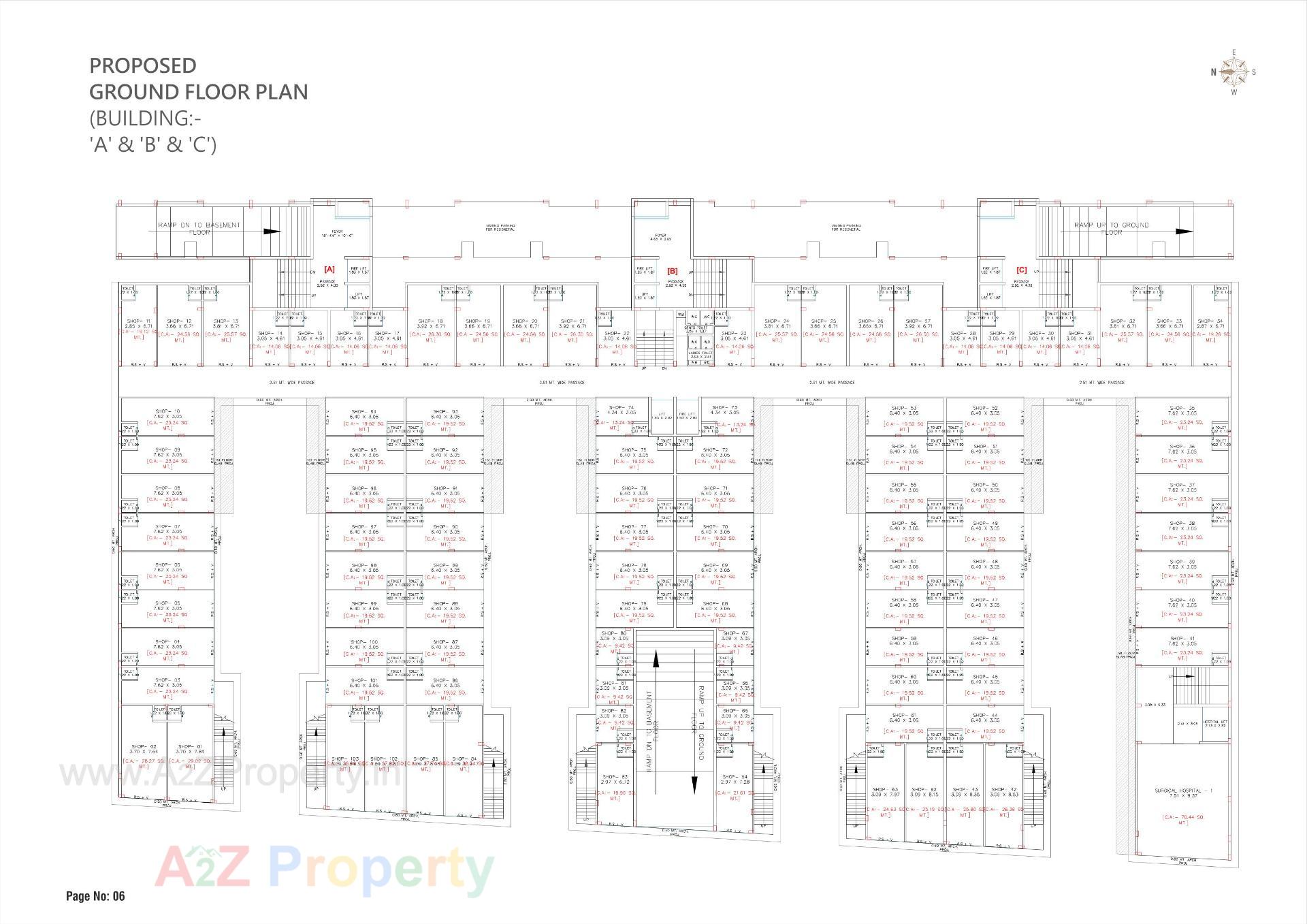 Layout of real estate project Rang Empire located at Chavaj, Bharuch, Gujarat