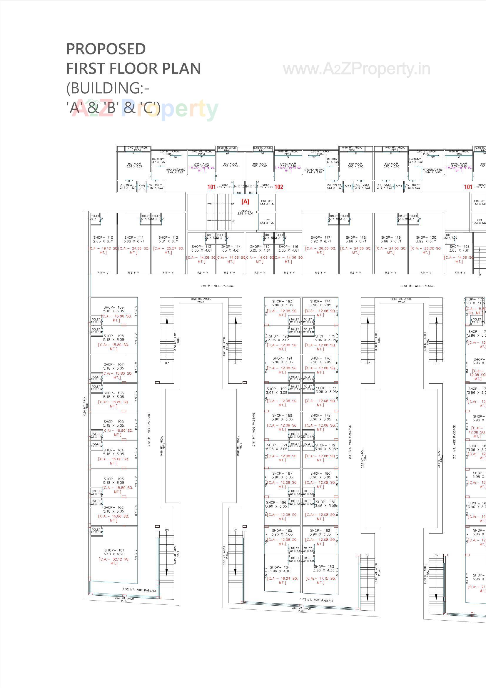 Layout of real estate project Rang Empire located at Chavaj, Bharuch, Gujarat