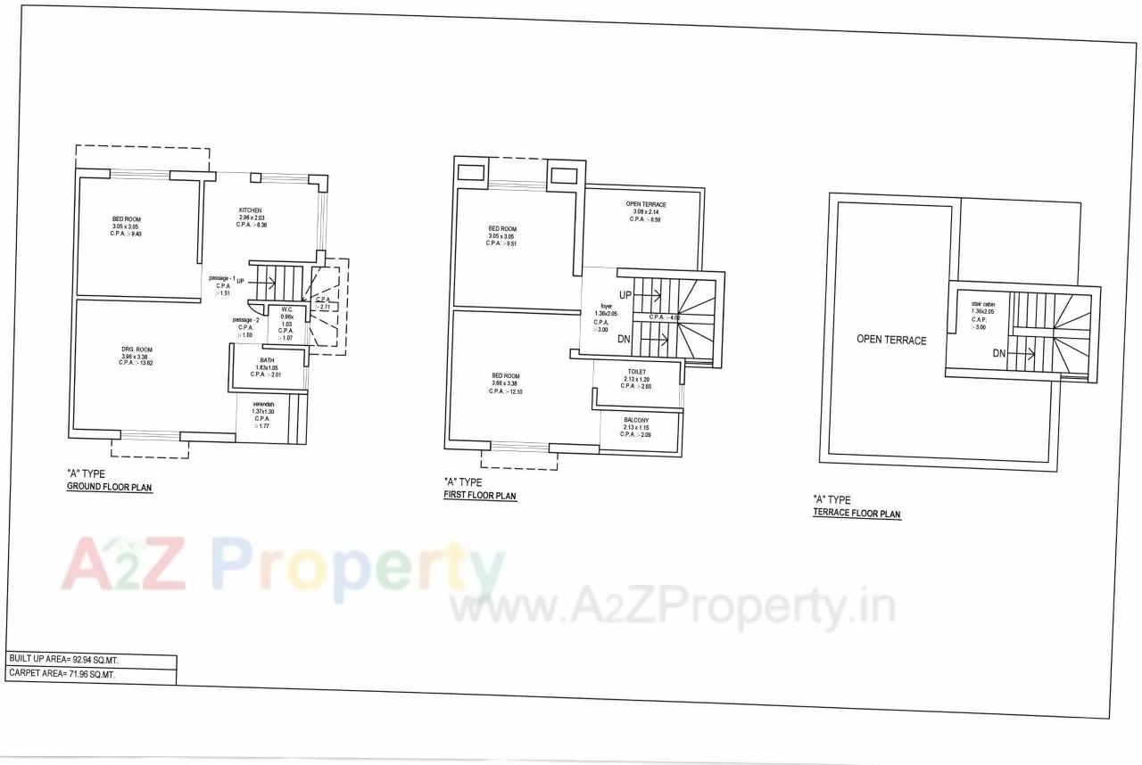 Layout of real estate project Rang Fortune located at Tavra, Bharuch, Gujarat