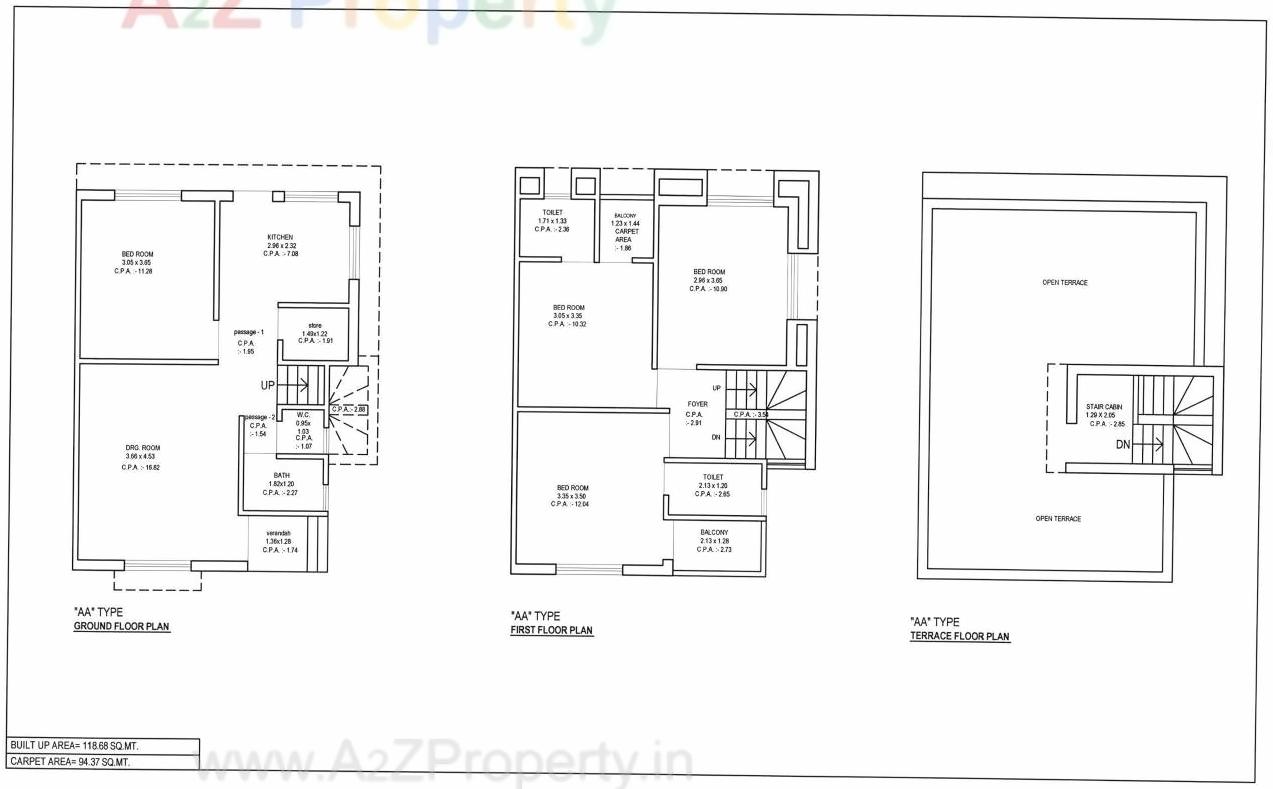 Layout of real estate project Rang Fortune located at Tavra, Bharuch, Gujarat