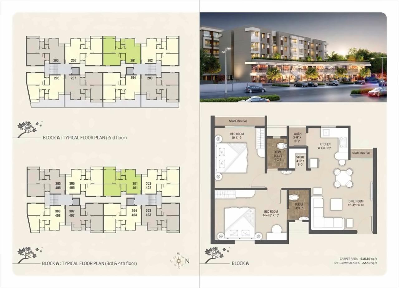 Layout of real estate project Rang Skycity located at Tavra, Bharuch, Gujarat
